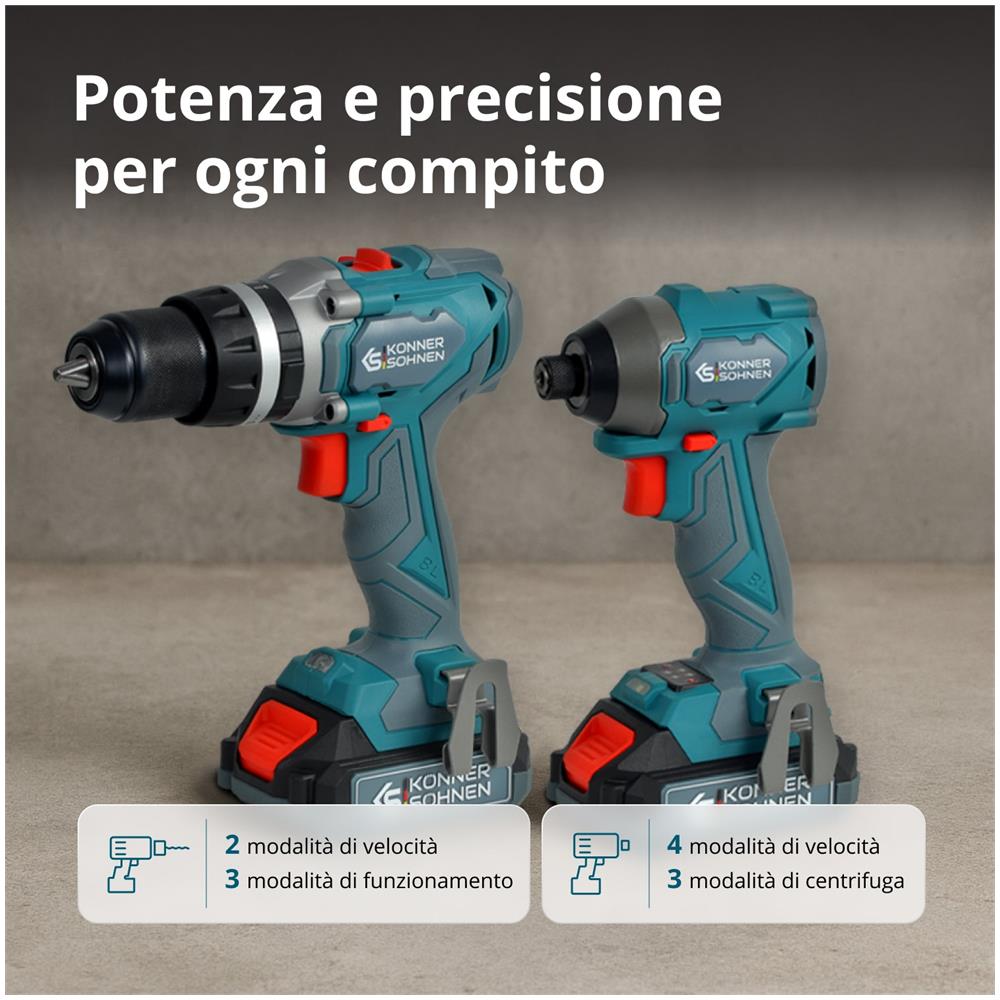 Set Master Senza Fili 2in1 Ks Idisd 20v Set 2 Dimensioni Lorde (lxpxa), Mm 418×119×325 - Foto 2