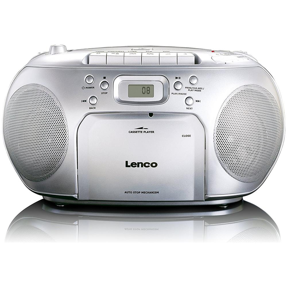 Lettore Radio FM / CD / Cassette Display LCD Colore Silver - Foto 1