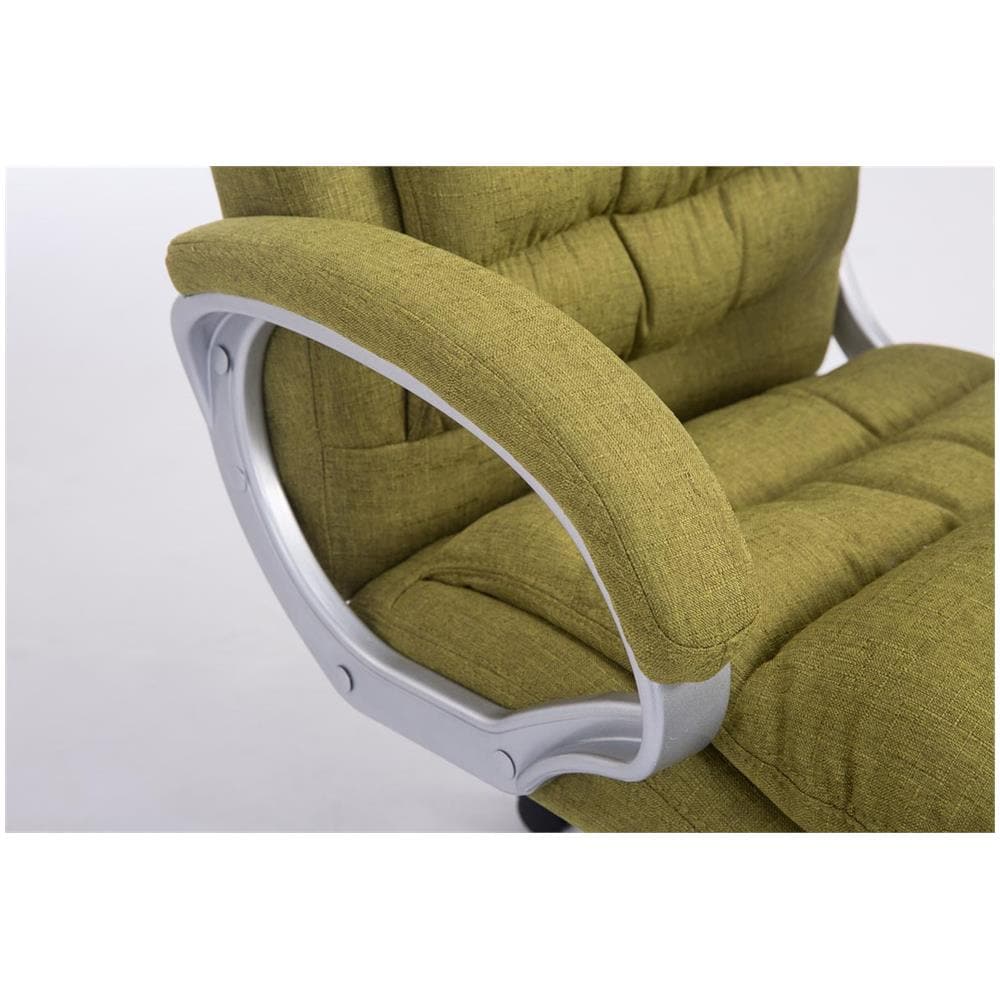 Sedia Ufficio Vancouver XXL in Tessuto I Poltrona Elegante Direttore Carico Max 235 kg I Poltrona Ergonomica Imbottita e Rinforzata Verde - Foto 5
