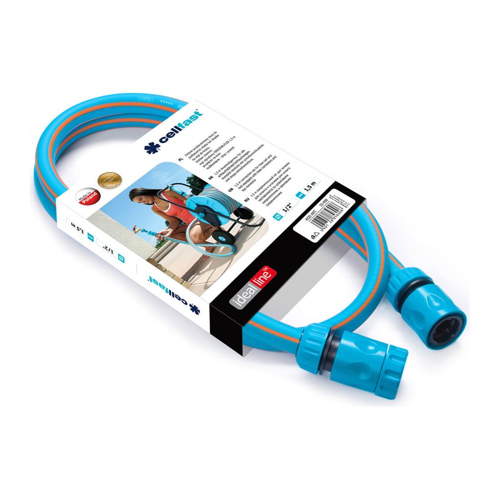 12 Sgancio Rapiùo Collegamento Del Tubo 1,5m Giardino Tap Impostato A Bobina Compatibile Hozelock - Foto 1