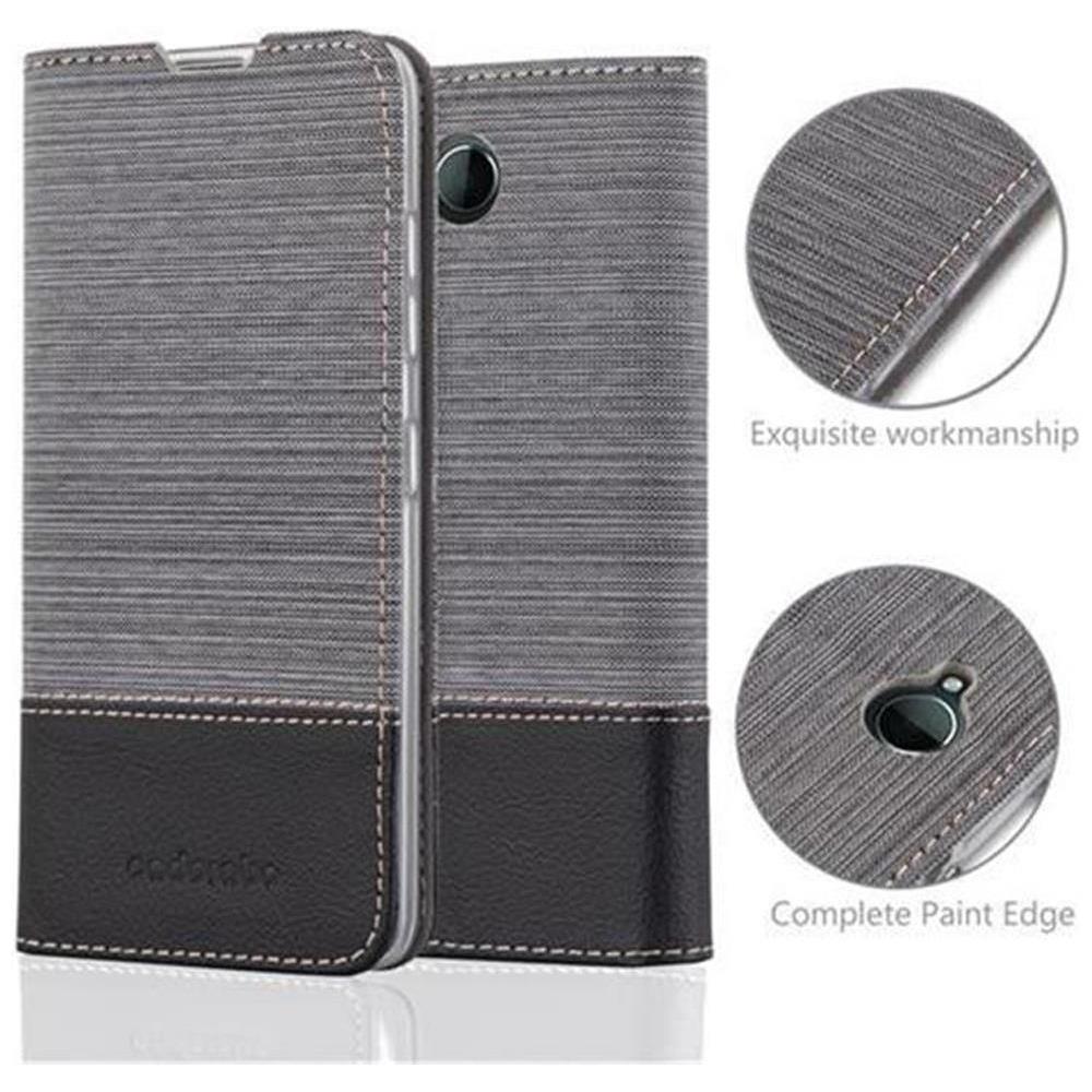 Custodia Compatibile Con Nokia Lumia 650 In Grigio Nero - Coperchio Protettiva Con Chiusura Magnetica, Funzione Stand E Tasca Per Le Carte - Foto 2