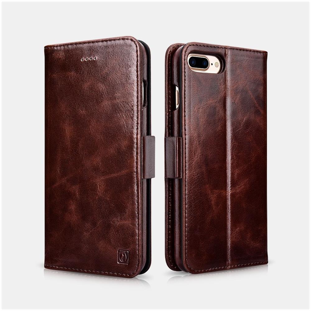 Iphone 7/8 Più Cera Di Petrolio In Pelle Staccabile 2 In 1 Caffè - Foto 1
