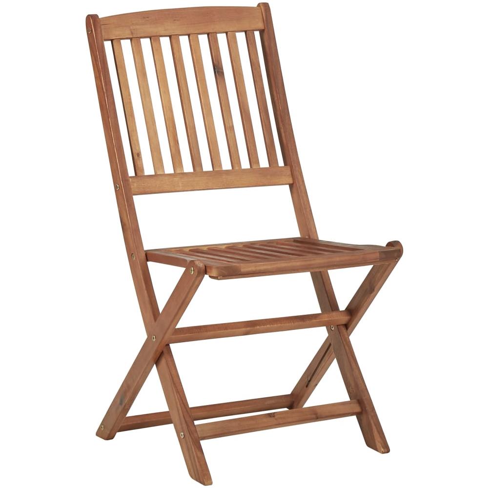 Sedie Da Giardino Pieghevoli 4 Pz In Legno Massello D'acacia - Foto 2