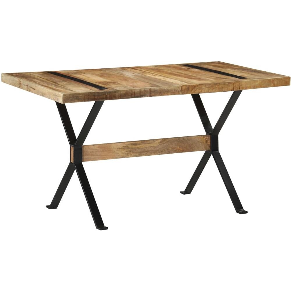 Tavolo Da Pranzo 140x70x76 Cm In Legno Di Mango Grezzo - Foto 1