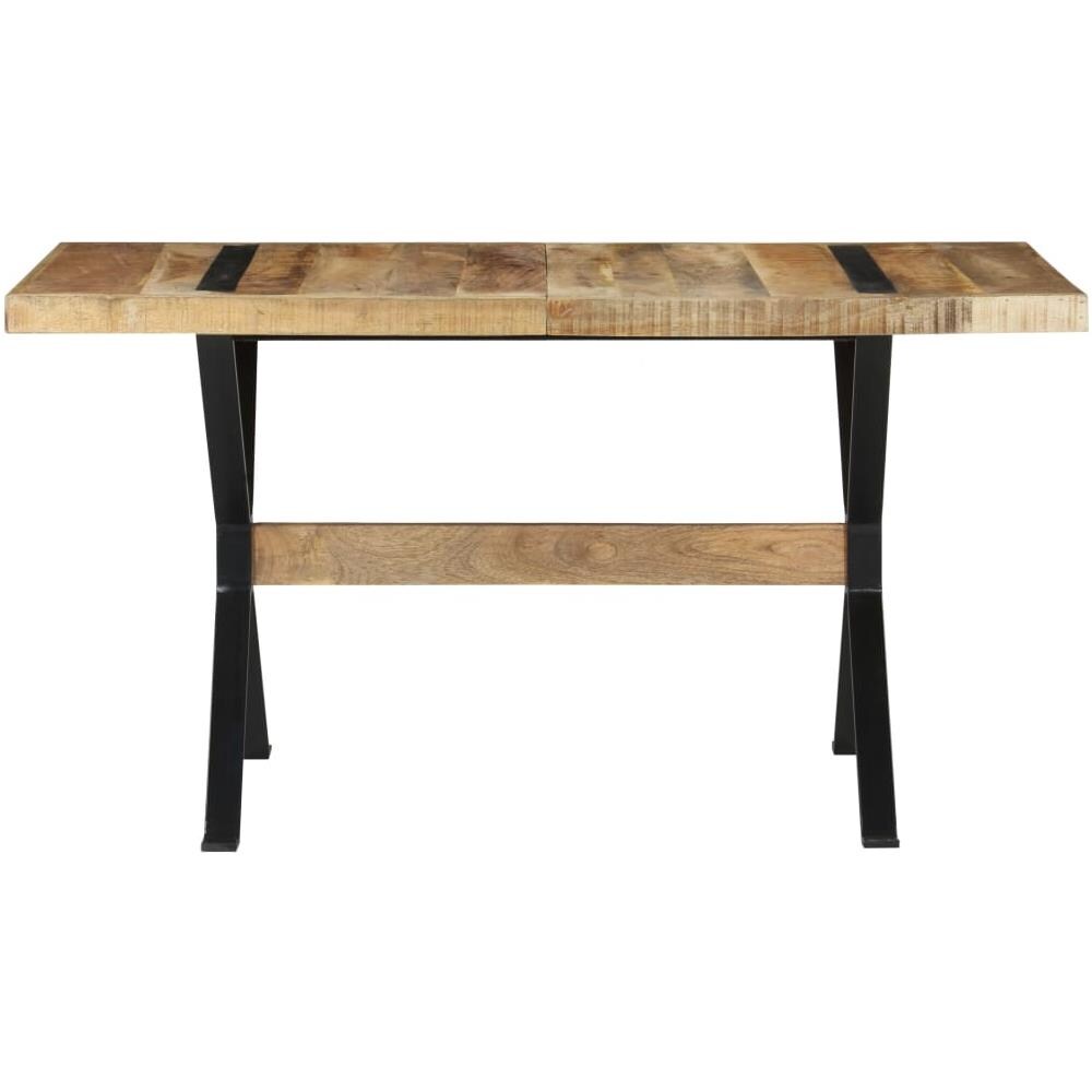 Tavolo Da Pranzo 140x70x76 Cm In Legno Di Mango Grezzo - Foto 2