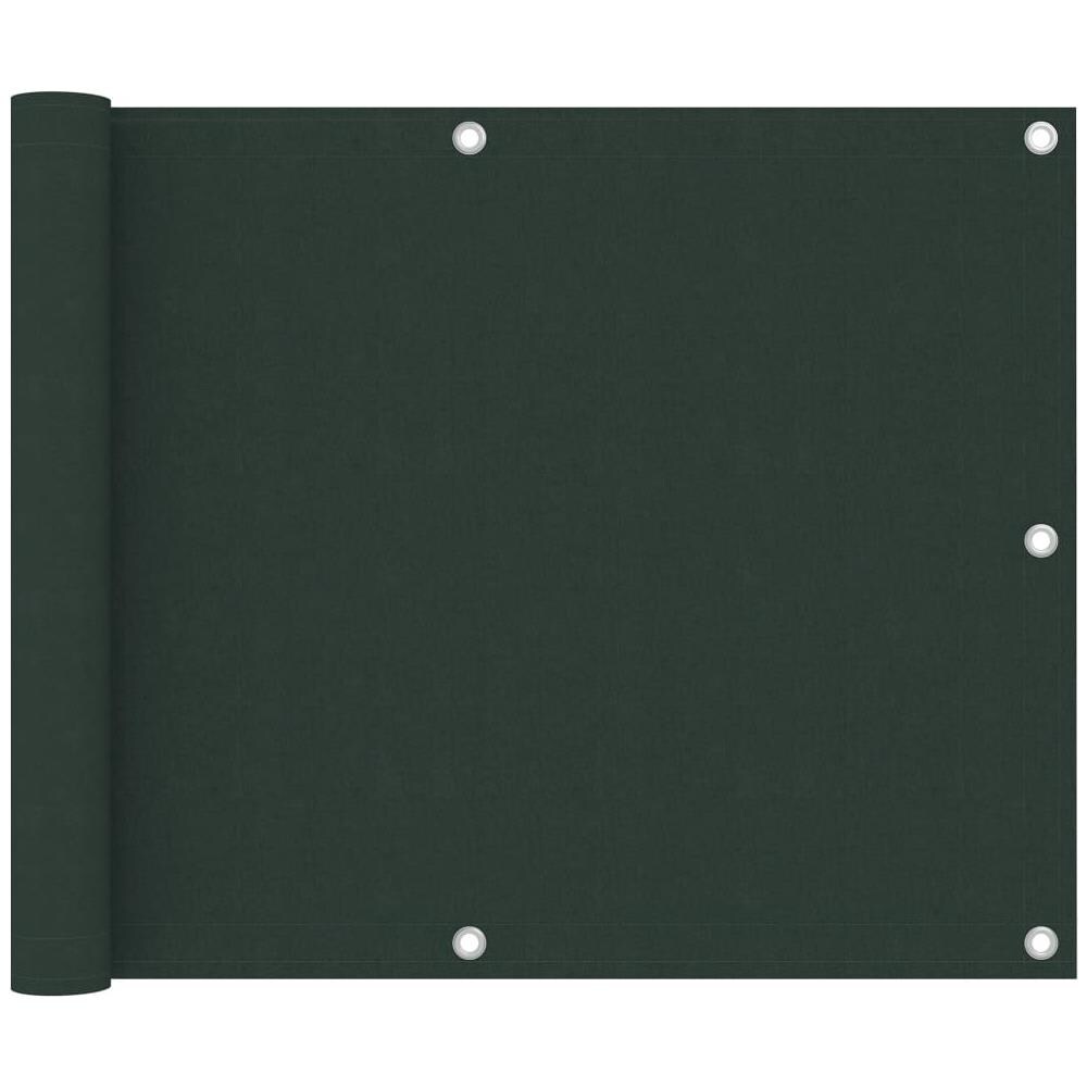 Paravento da Balcone Verde Scuro 75x300 cm Tessuto Oxford - Foto 1