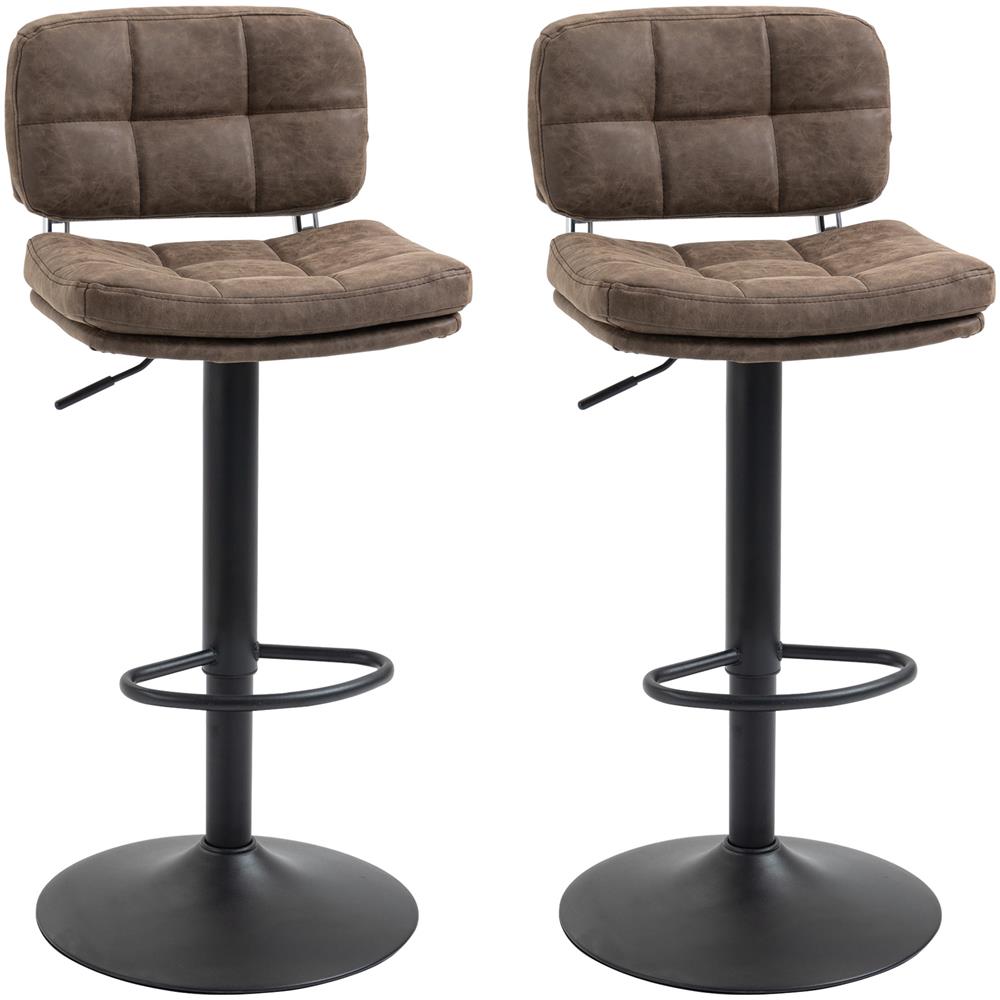 HOMCOM Set 2 Sgabelli da Bar di Design Girevoli con Altezza Regolabile - Blu - PagineGialle