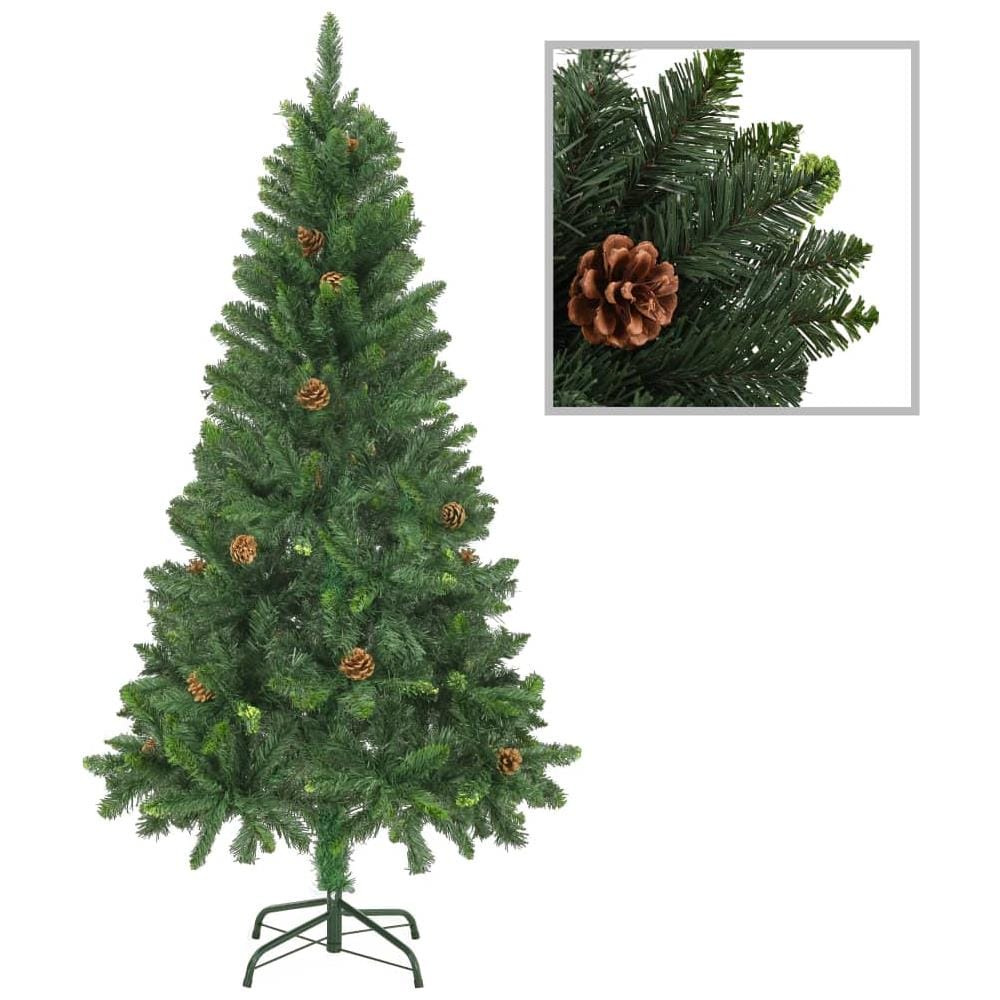 Albero Di Natale Artificiale Con Luci Led E Pigne Verde 150 Cm - Foto 10