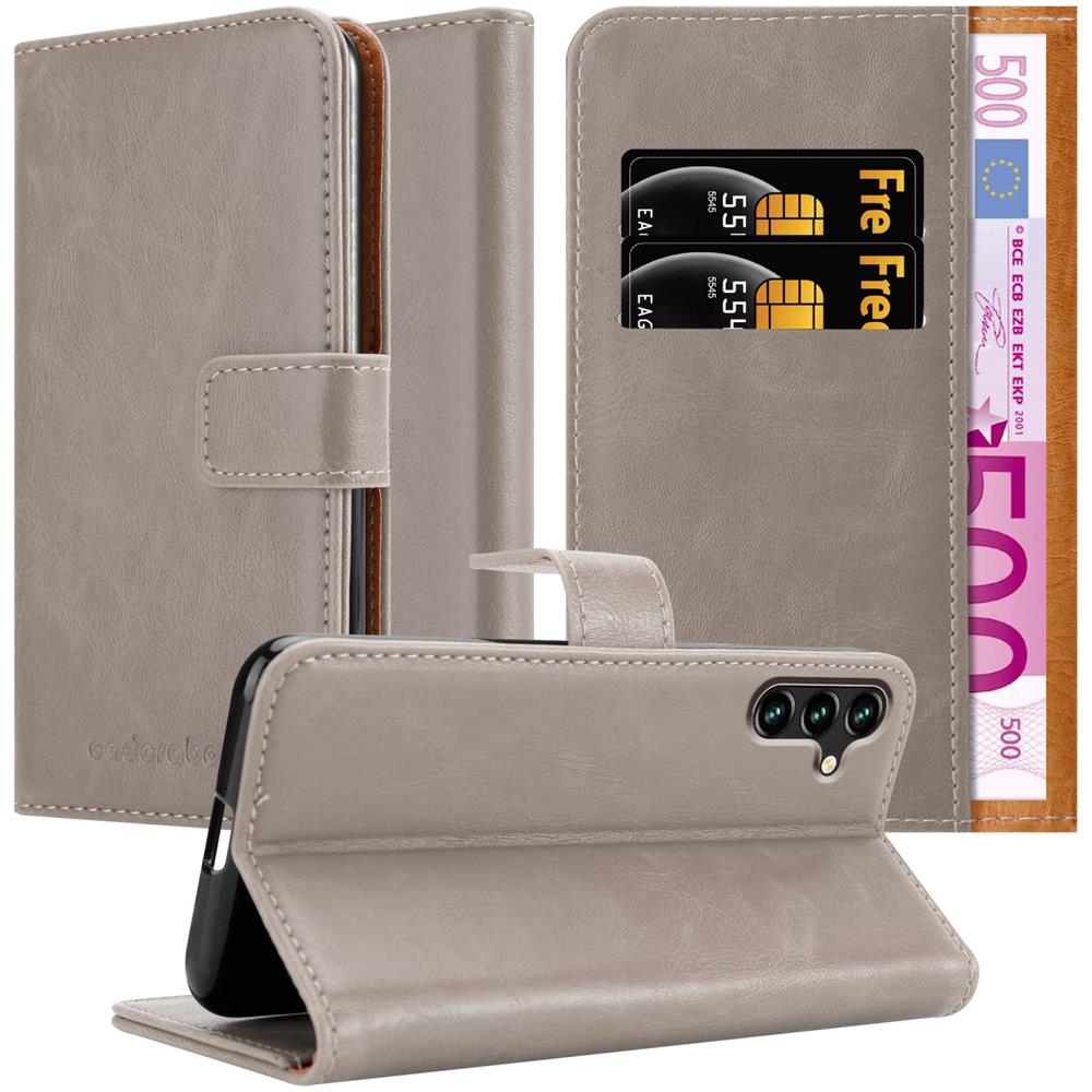 Custodia Compatibile Con Samsung Galaxy A13 5g In Marrone Cappuccino - Coperchio Protettiva Con Chiusura Magnetica, Funzione Stand E Tasca Per Le Carte - Foto 1