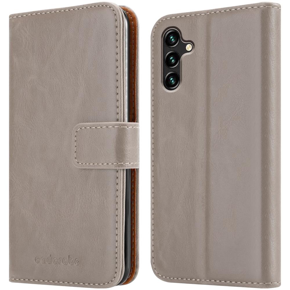Custodia Compatibile Con Samsung Galaxy A13 5g In Marrone Cappuccino - Coperchio Protettiva Con Chiusura Magnetica, Funzione Stand E Tasca Per Le Carte - Foto 8