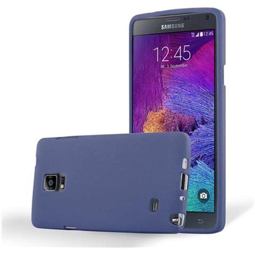 Custodia Compatibile Con Samsung Galaxy Note 4 In Frost Blu Scuro - Coperchio Protettivo In Silicone Tpu Flessibile - Foto 1
