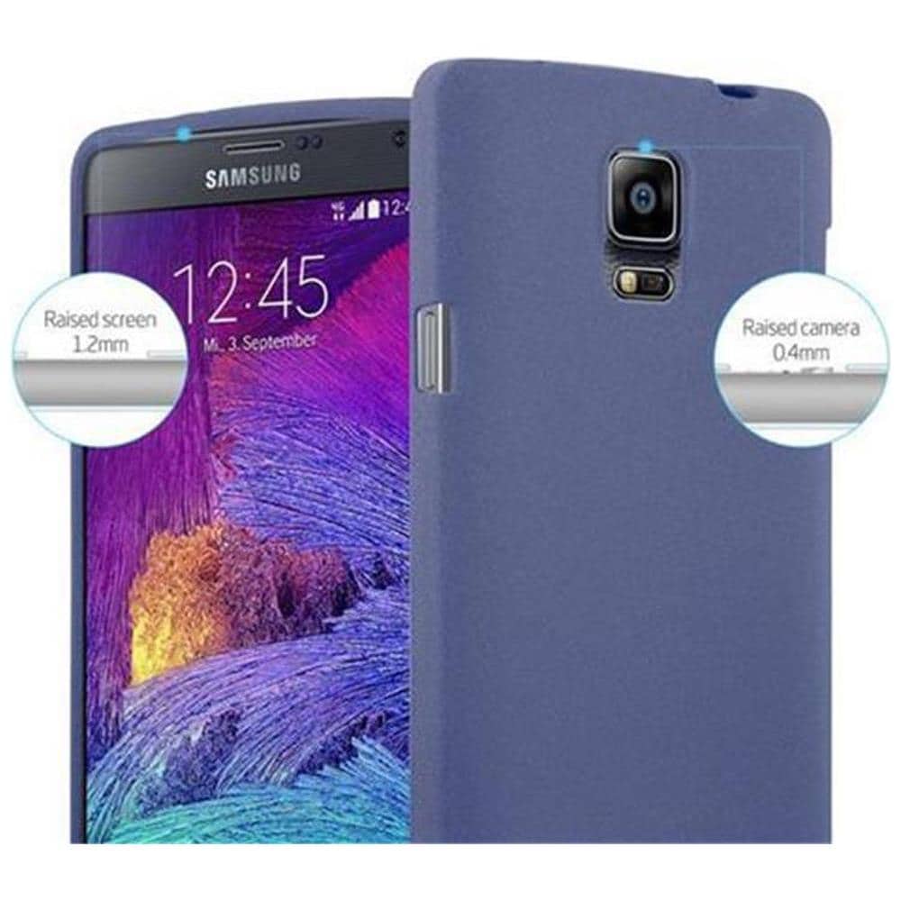 Custodia Compatibile Con Samsung Galaxy Note 4 In Frost Blu Scuro - Coperchio Protettivo In Silicone Tpu Flessibile - Foto 7