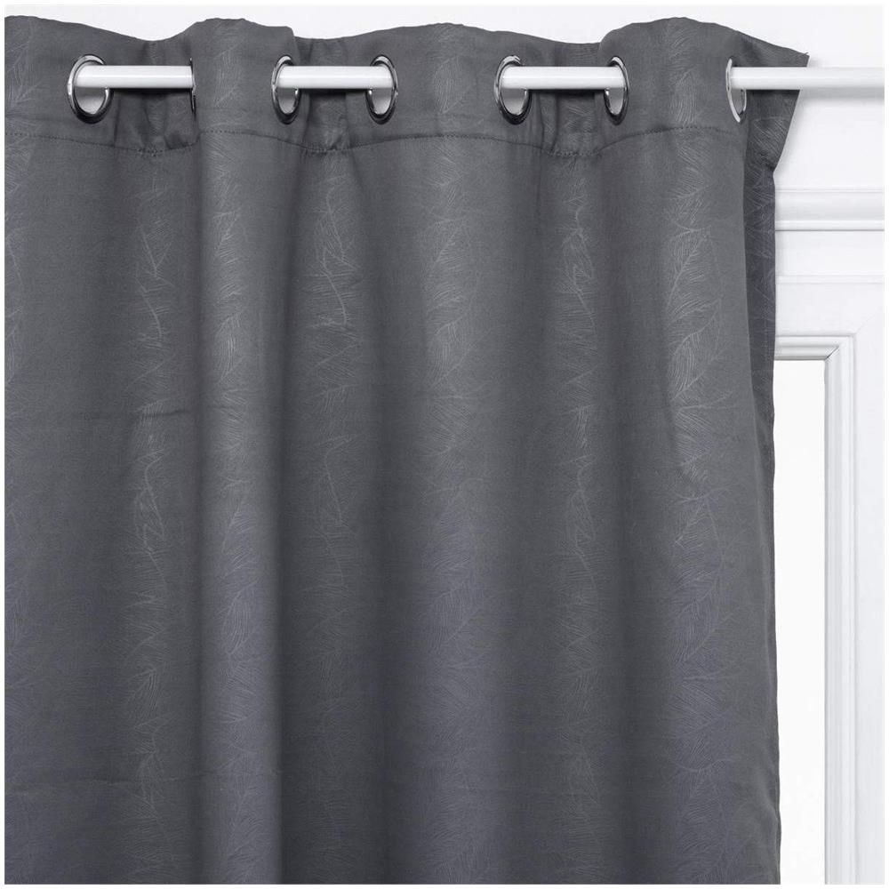 Tenda Oscurante Per Finestra Moderna, Motivo: Foglie, 140 X 260 Cm, Colore: Grigio - Foto 1