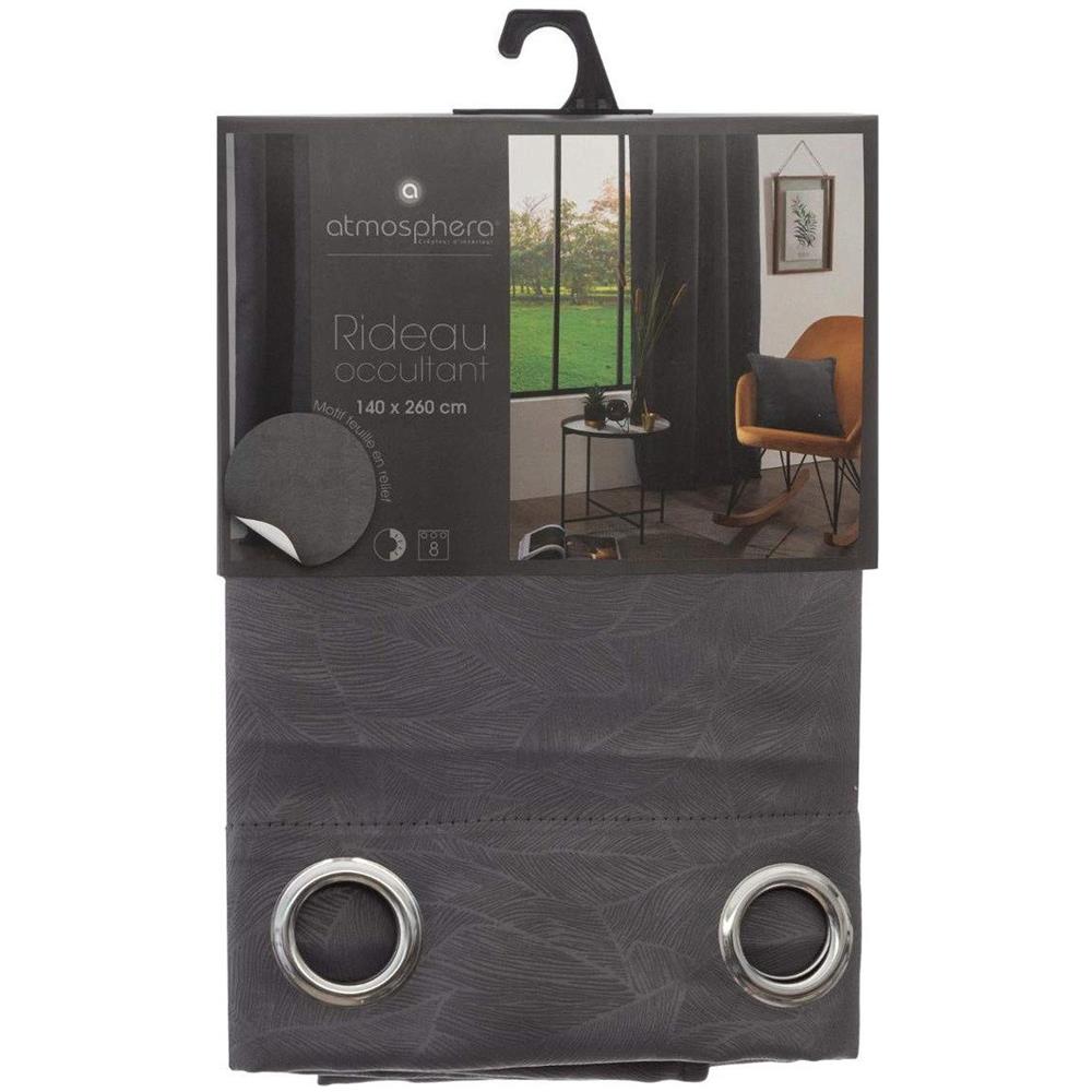 Tenda Oscurante Per Finestra Moderna, Motivo: Foglie, 140 X 260 Cm, Colore: Grigio - Foto 2