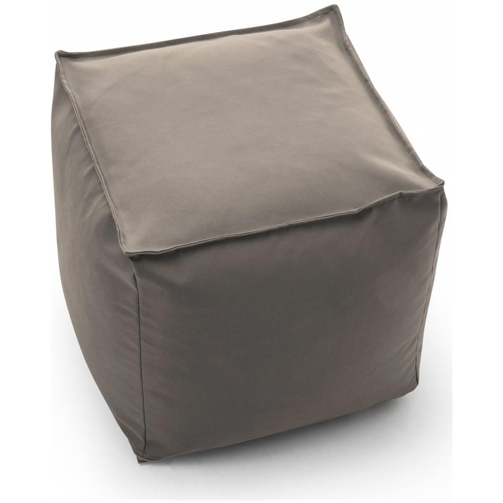 Pouf Annalaura, Pouf Multifunzione, 100% Made In Italy, Poltroncina Relax In Tessuto Imbottito, Cm 45x45h45, Tortora - Foto 4