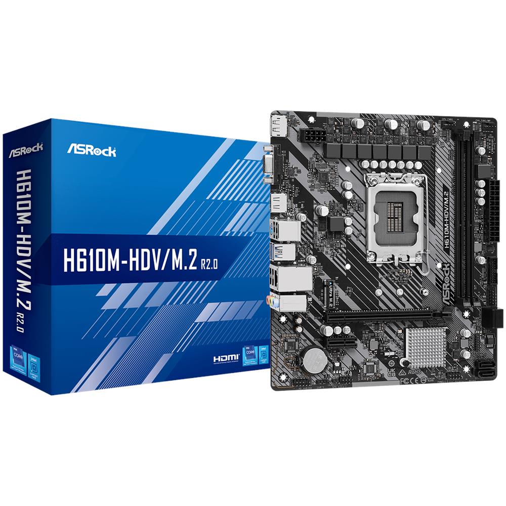 Scheda Madre H610M-HDV/M.2 R2.0 Socket LGA 1700 Chipset H610 micro ATX - Foto 1