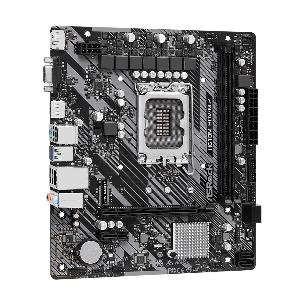 Scheda Madre H610M-HDV/M.2 R2.0 Socket LGA 1700 Chipset H610 micro ATX - Foto 2