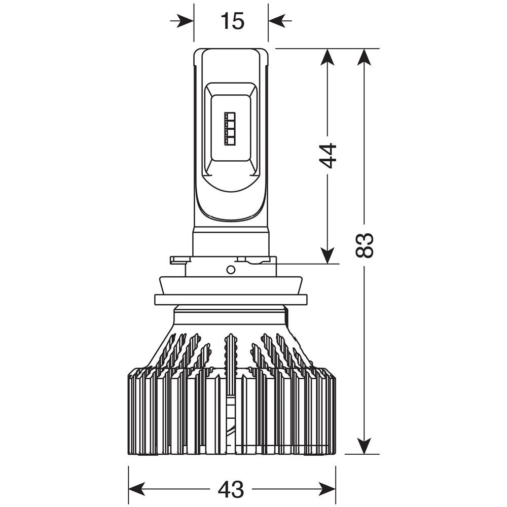 9/32v Halo Led Serie 6 Standard - (h8-h9-h11-h16) - 30w - Pgj19-x - 2 Pz - Scatola - Foto 3