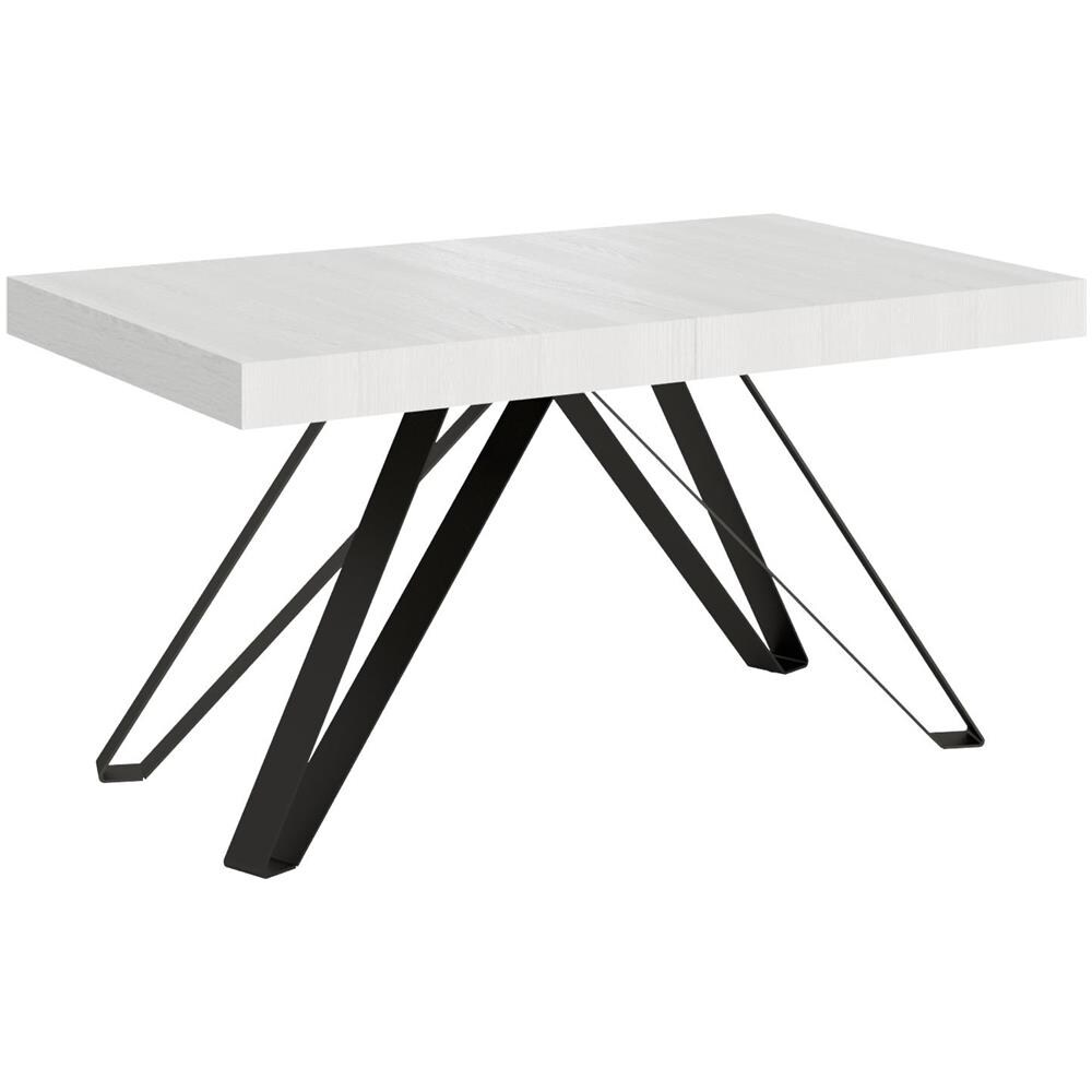 Tavolo allungabile 90x160/264 cm Terium bianco frassino gambe antracite - Foto 1