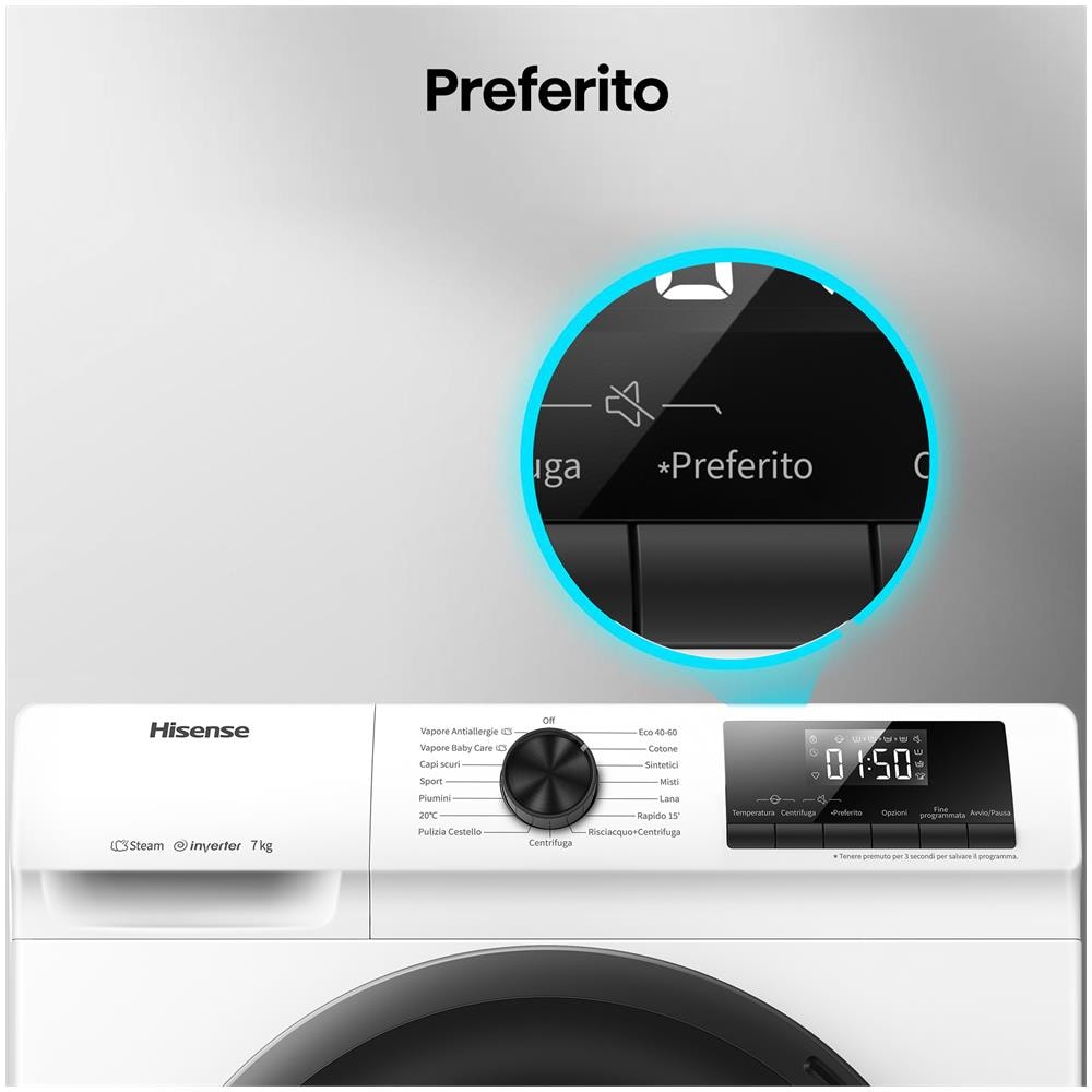 Lavatrice WFQP701219VM 7 Kg Classe A Vapore Quick Wash Inverter - Foto 16