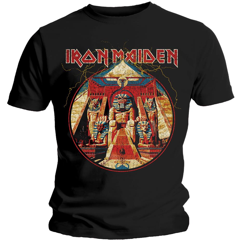 Iron Maiden - Powerslave Lightning Circle (T-Shirt Unisex Tg. M)  - Foto 1