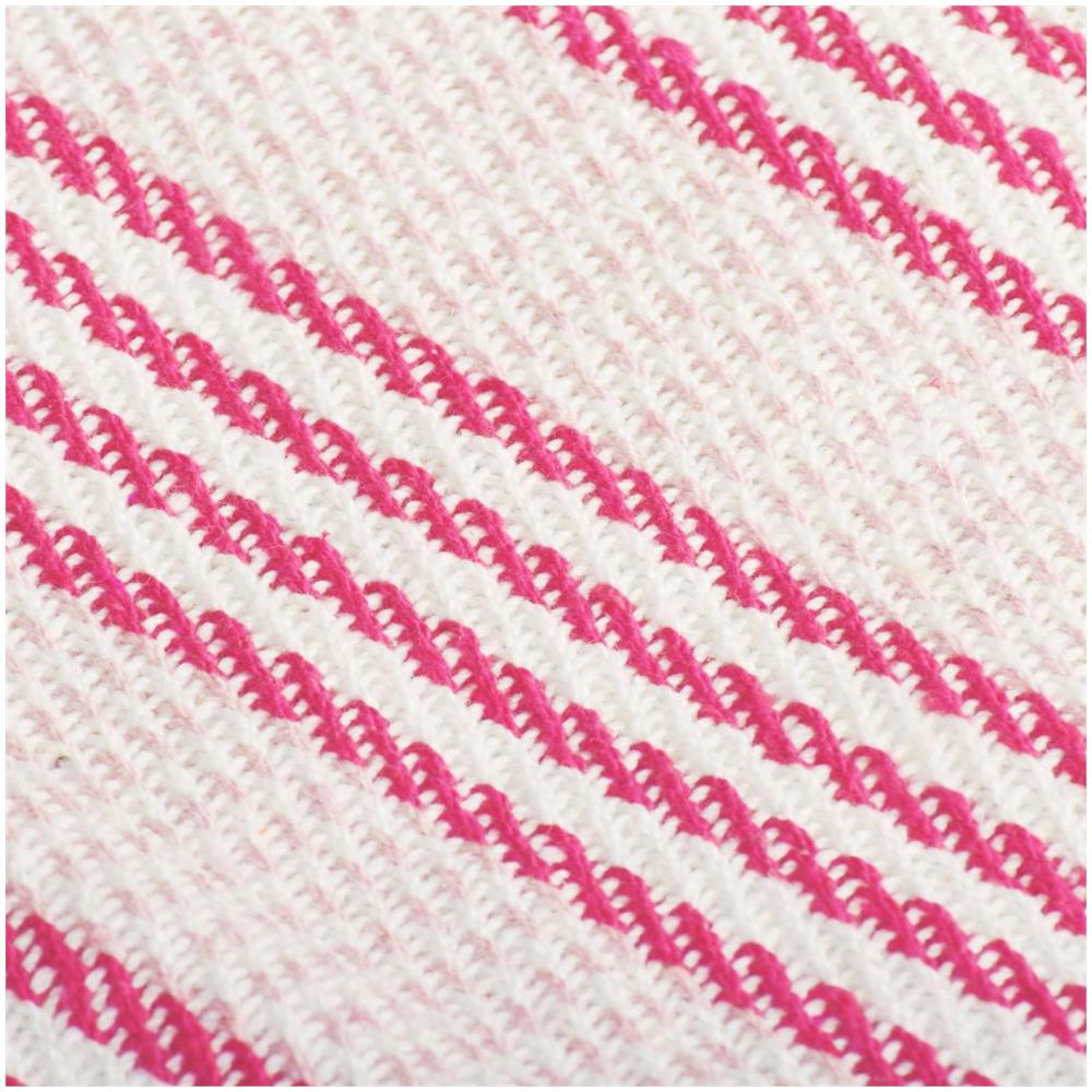 Copriletto In Cotone A Strisce 220x250 Cm Rosa E Bianco - Foto 2