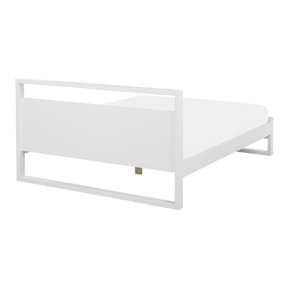 Letto In Legno Con Rete A Doghe Bianca 180 X 200 Cm Giulia - Foto 2
