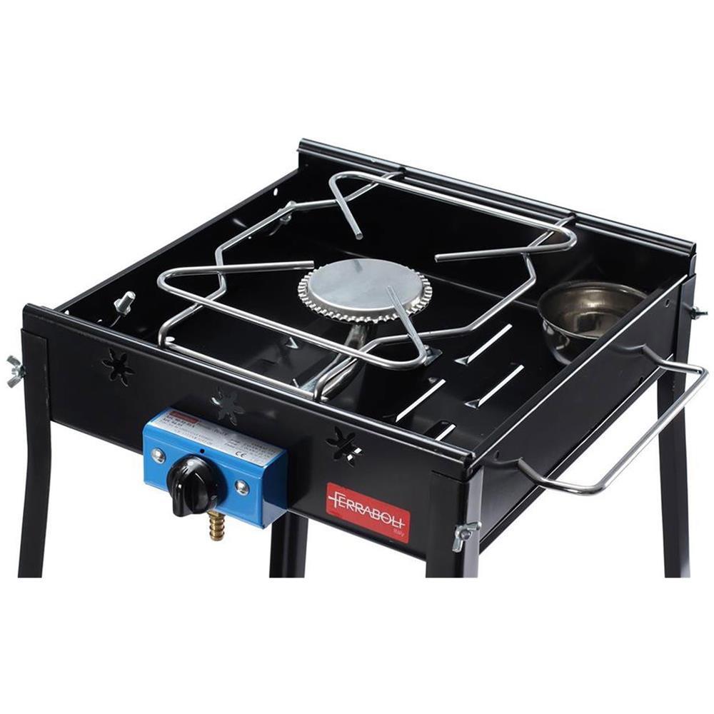 Barbecue a Gas Mono con Raccoglitore Grassi Colore Nero - Foto 2