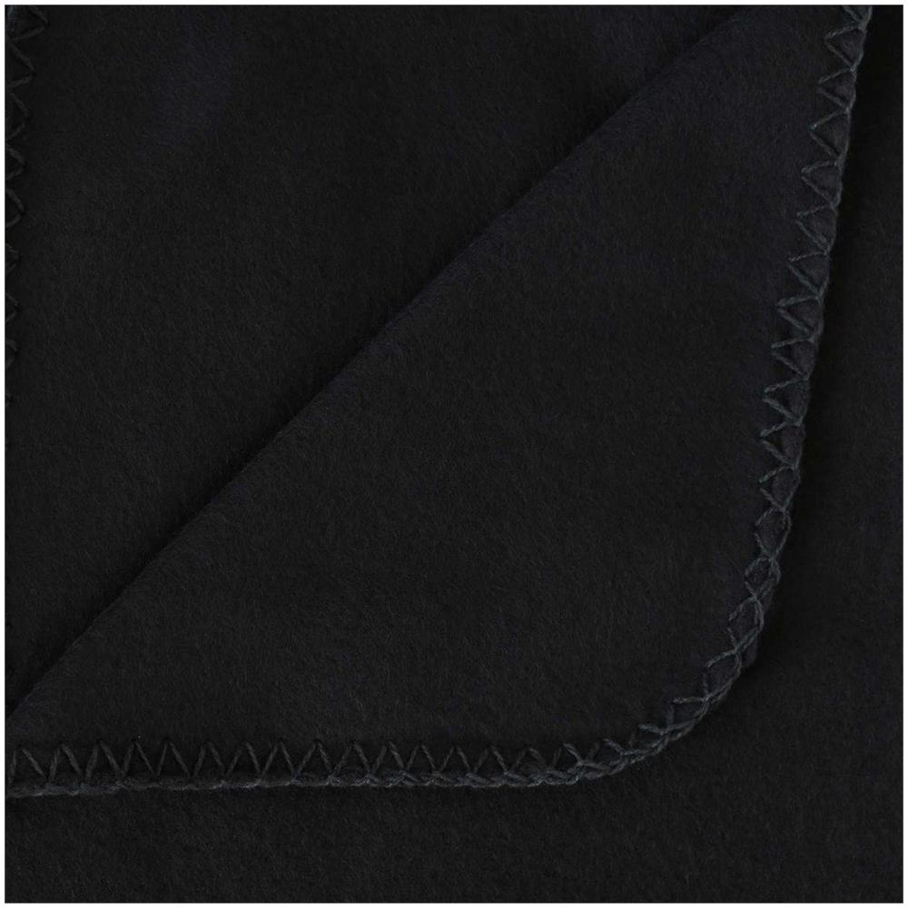Coperta In Pile - 125 X 150 Cm - Nera - Foto 4