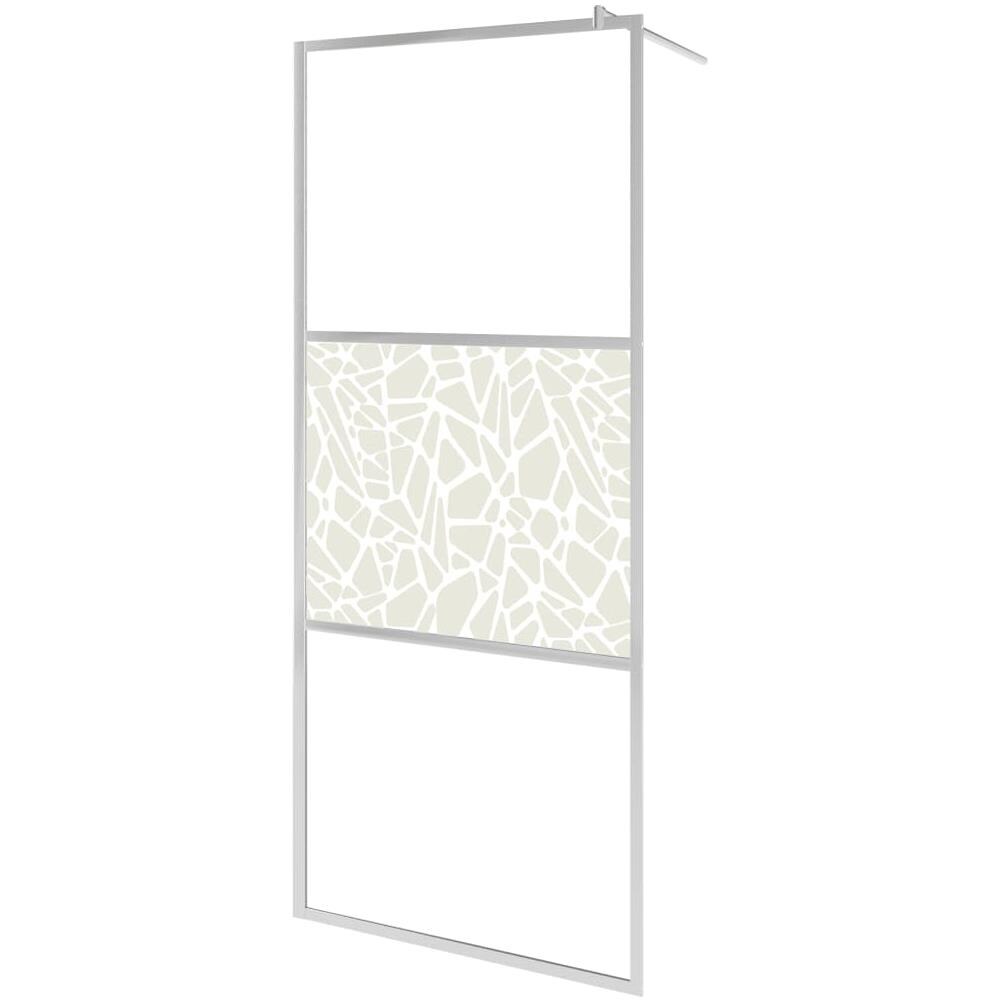 Parete Per Doccia Walk-in In Vetro Esg Design Pietra 115x195 Cm - Foto 2