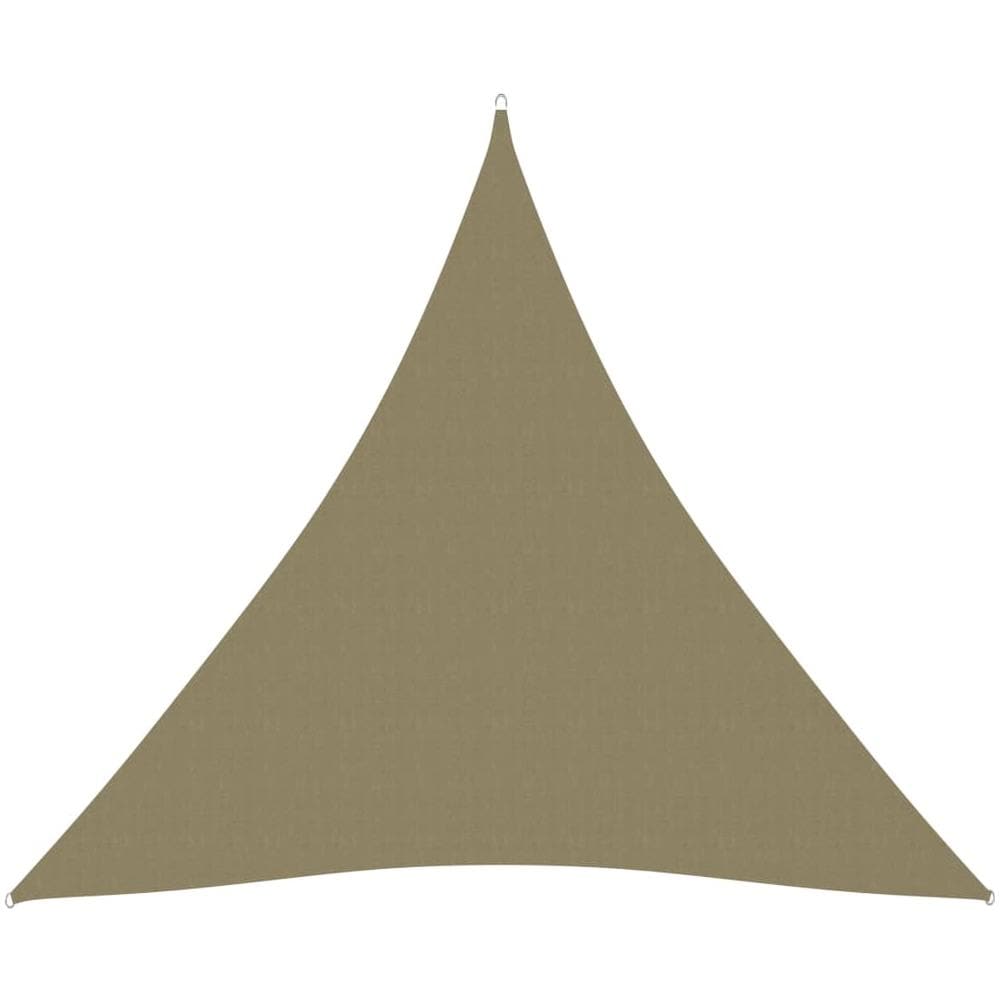 Parasole a Vela Oxford Triangolare 3x3x3 m Beige - Foto 1