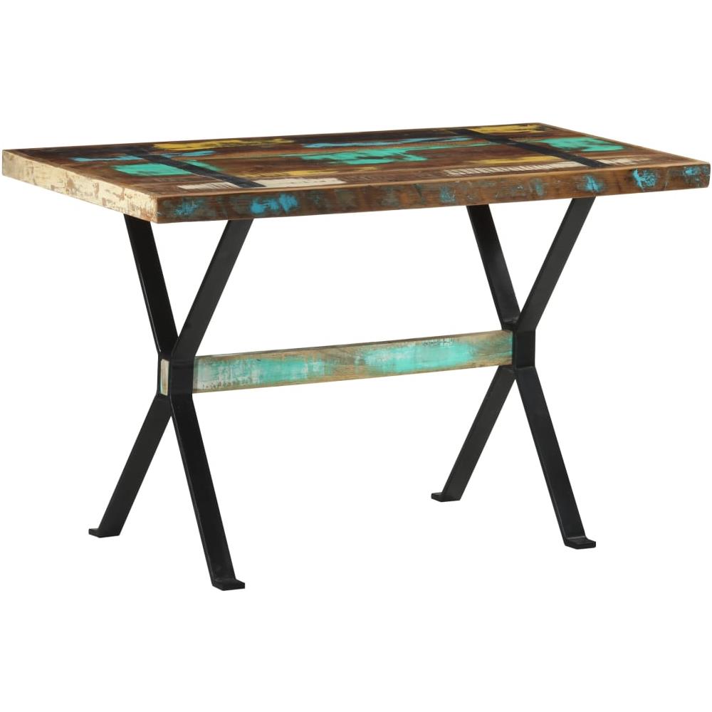 Tavolo Da Pranzo 120x60x76 Cm In Legno Massello Di Recupero - Foto 1