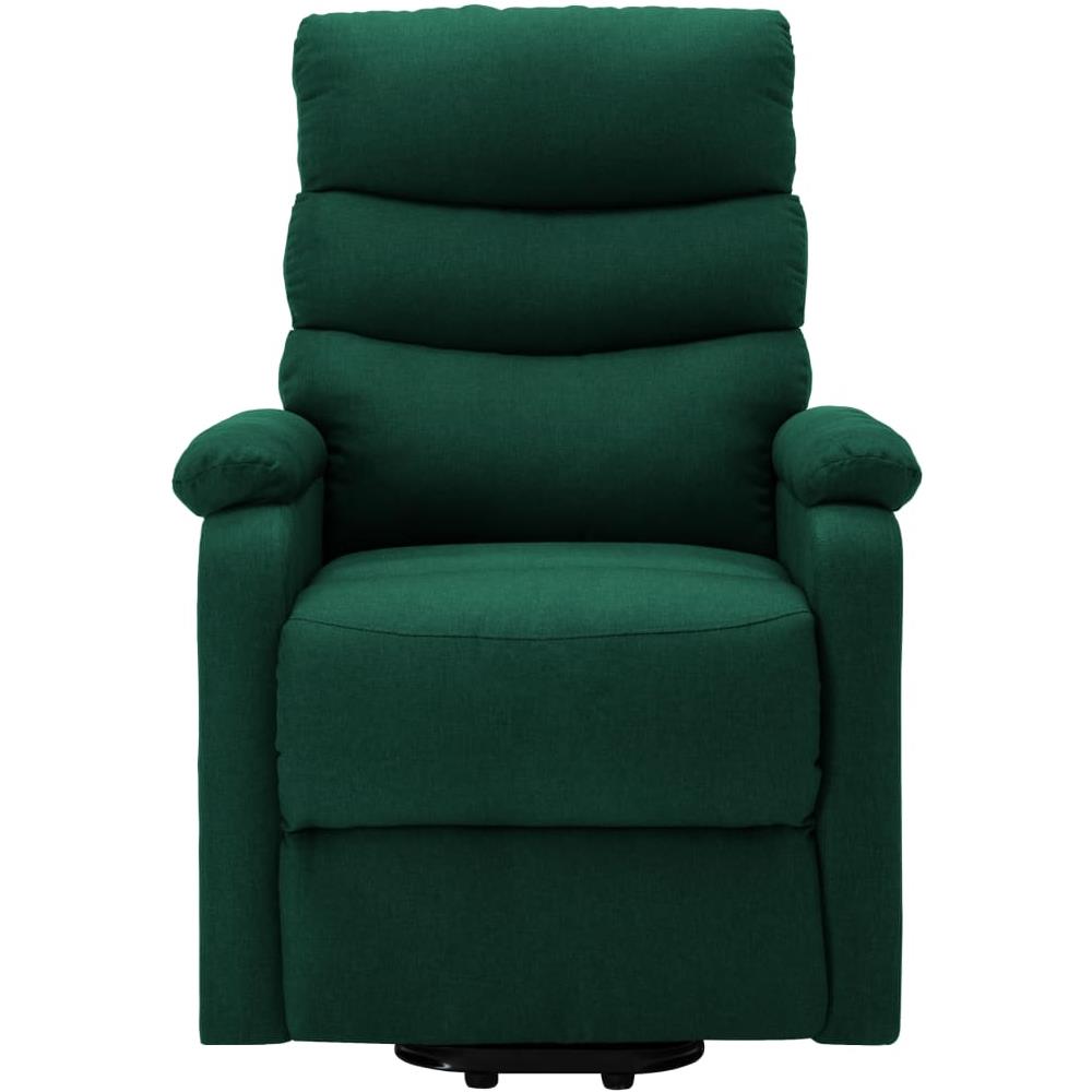 Poltrona Alzapersona Reclinabile Verde Scuro in Tessuto - Foto 2