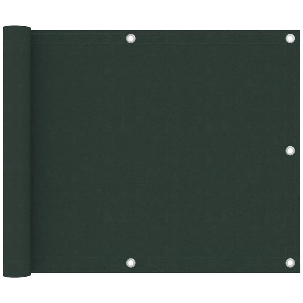 Paravento da Balcone Verde Scuro 75x400 cm Tessuto Oxford - Foto 1