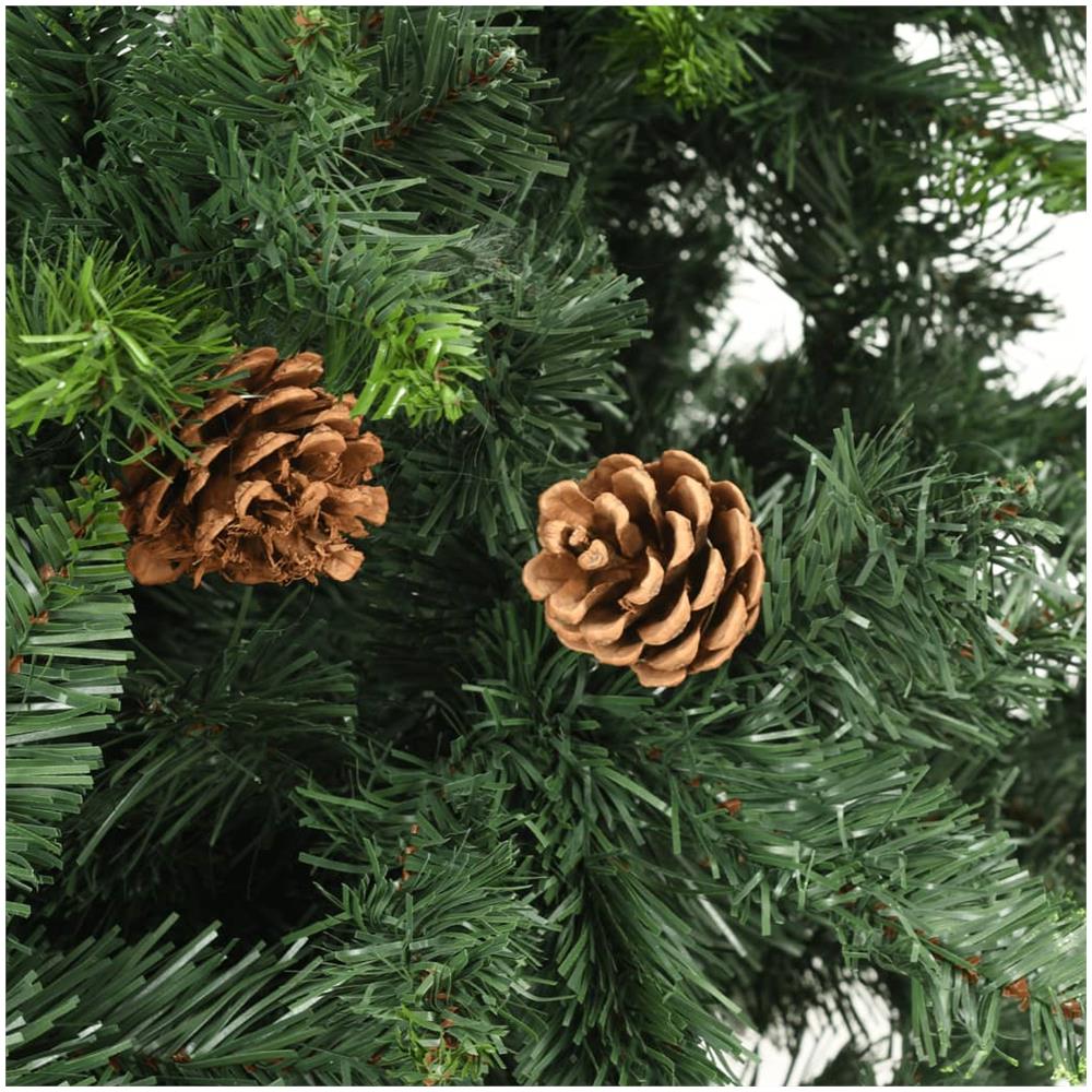 Albero Di Natale Artificiale Con Luci A Led E Pigne Verde 180cm - Foto 10