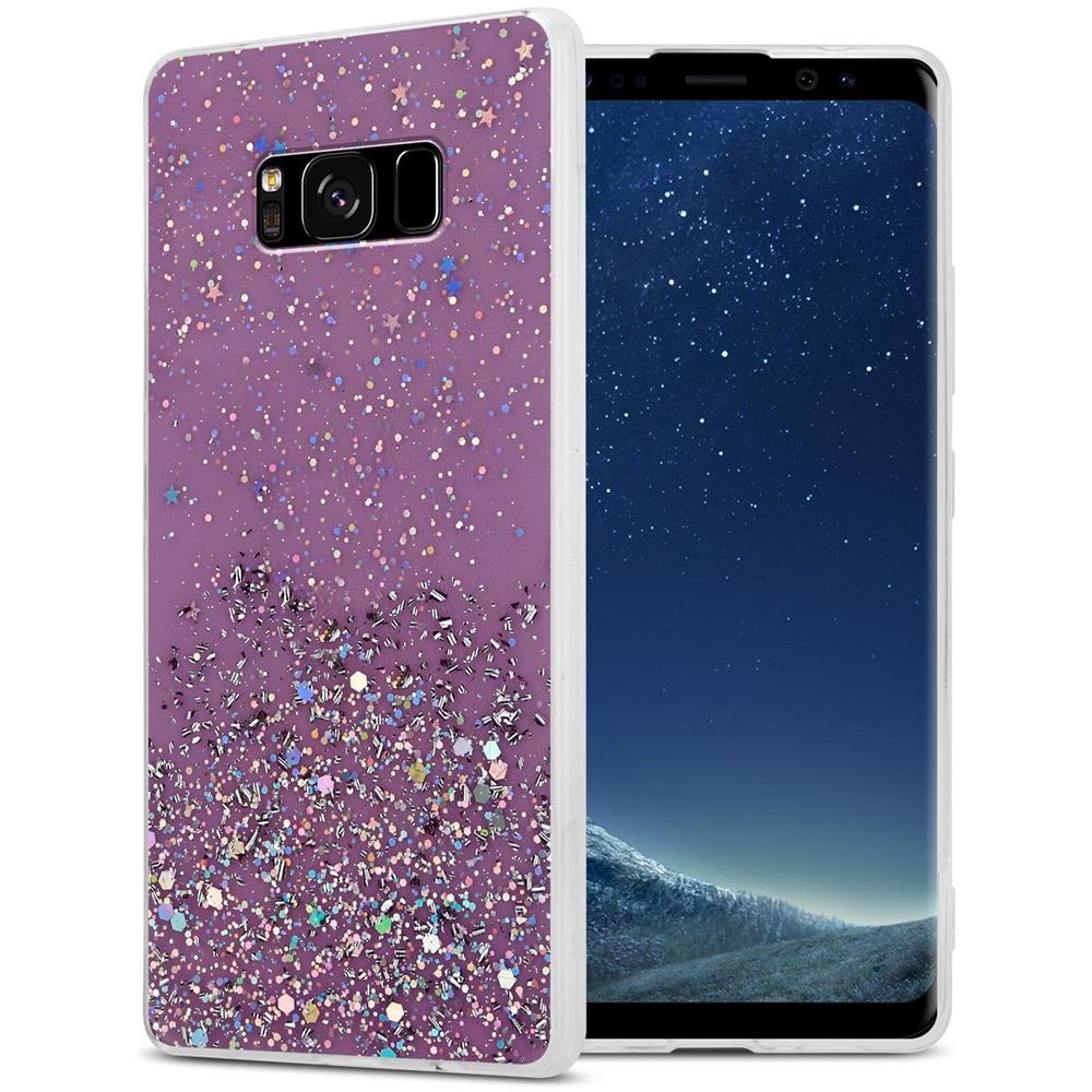 Custodia Compatibile Con Samsung Galaxy S8 Plus In Viola Con Glitter - Coperchio Protettivo In Silicone Tpu Flessibile Con Glitter Scintillanti - Foto 1