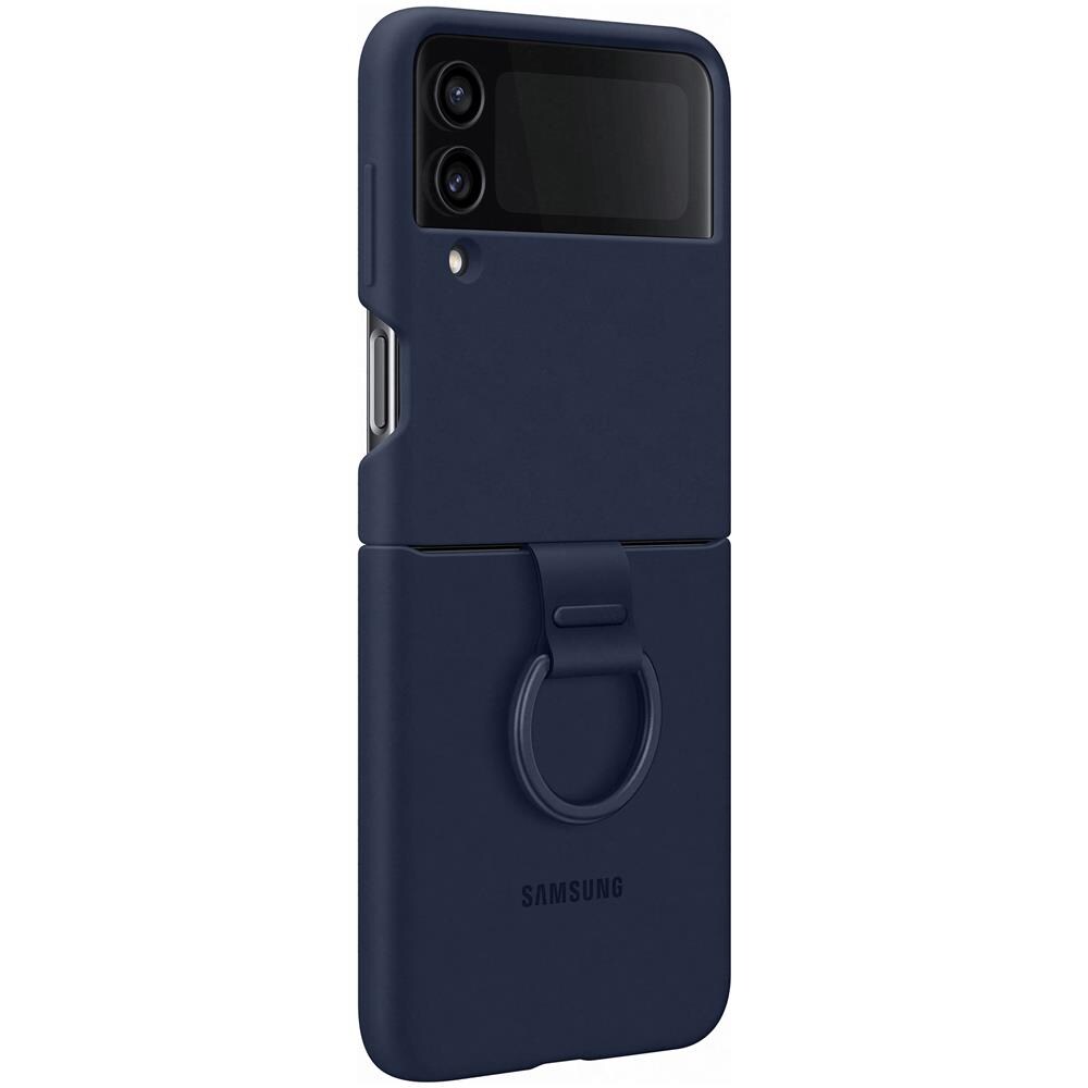 Cover Silicone Con Anello Samsung Ef-pf721tnegww Per Galaxy Z Flip4 Sm-f721b Navy - Foto 2