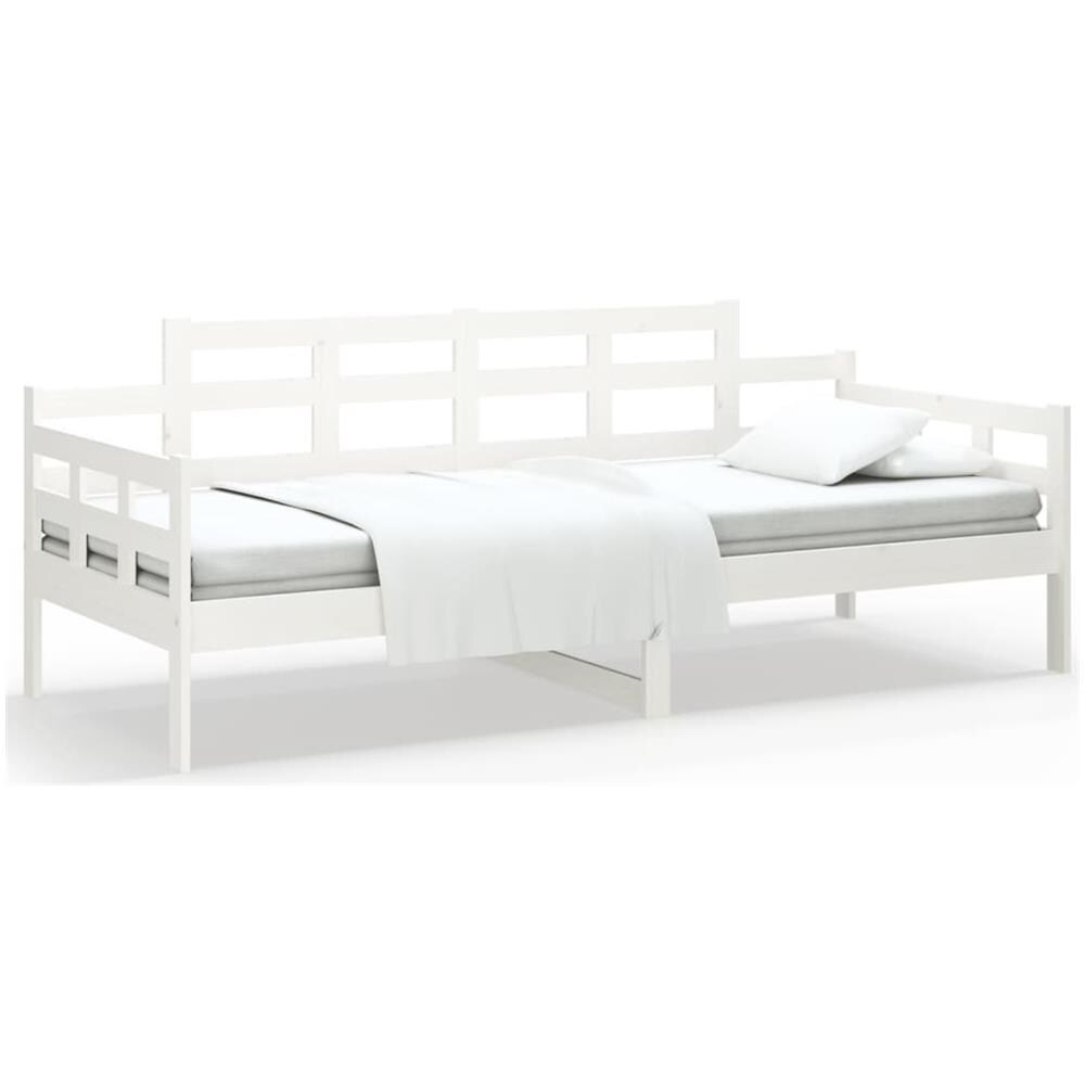 Dormeuse In Legno Massello Di Pino Bianco 90x190 Cm - Foto 2