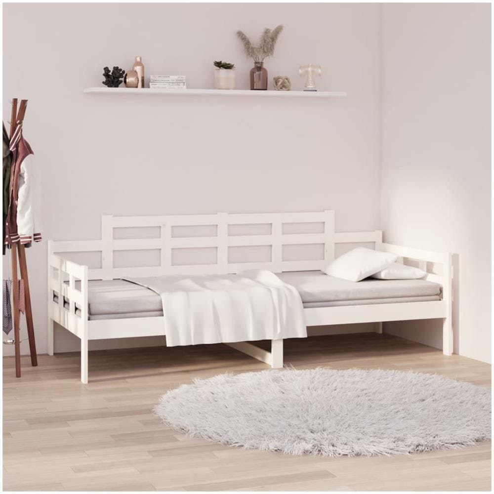 Dormeuse In Legno Massello Di Pino Bianco 90x190 Cm - Foto 1