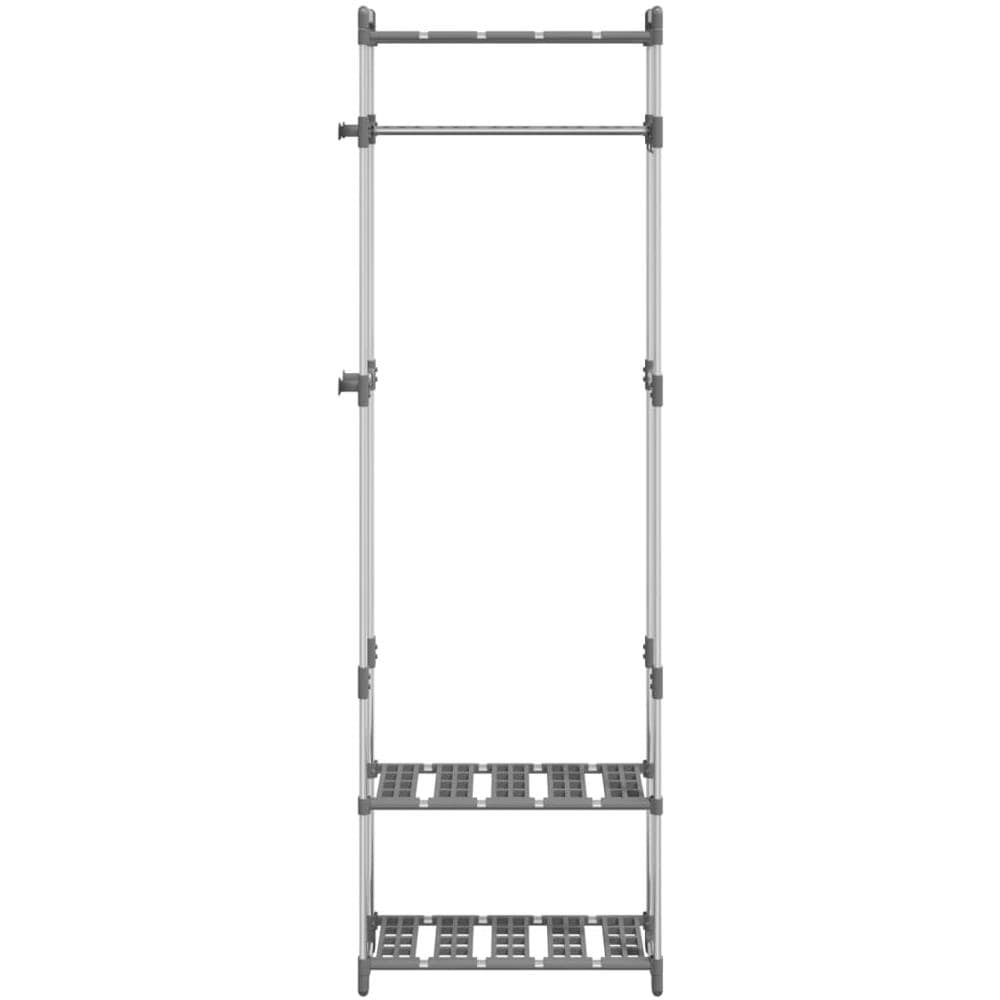 Appendiabiti A 3 Livelli Argento 59x29x192 Cm In Alluminio - Foto 3