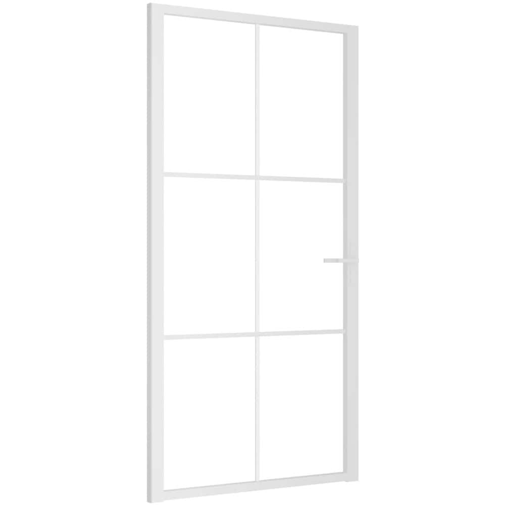 Porta Interna 102,5x201,5 Cm Bianca In Vetro Esg E Alluminio - Foto 2