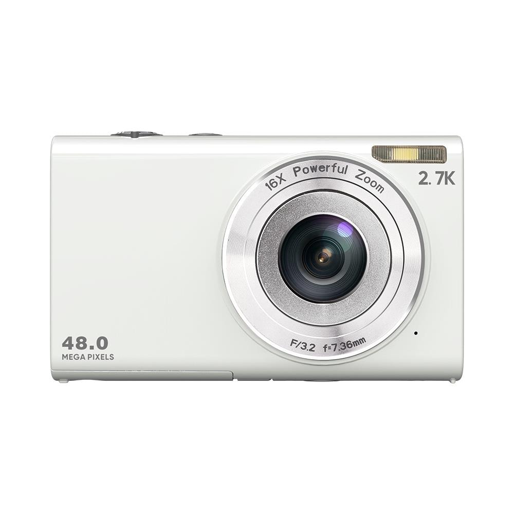 Fotocamera Digitale 48mp 2.7k Fhd 16x Zoom Digitale, Webcam, Autofocus White - Foto 1