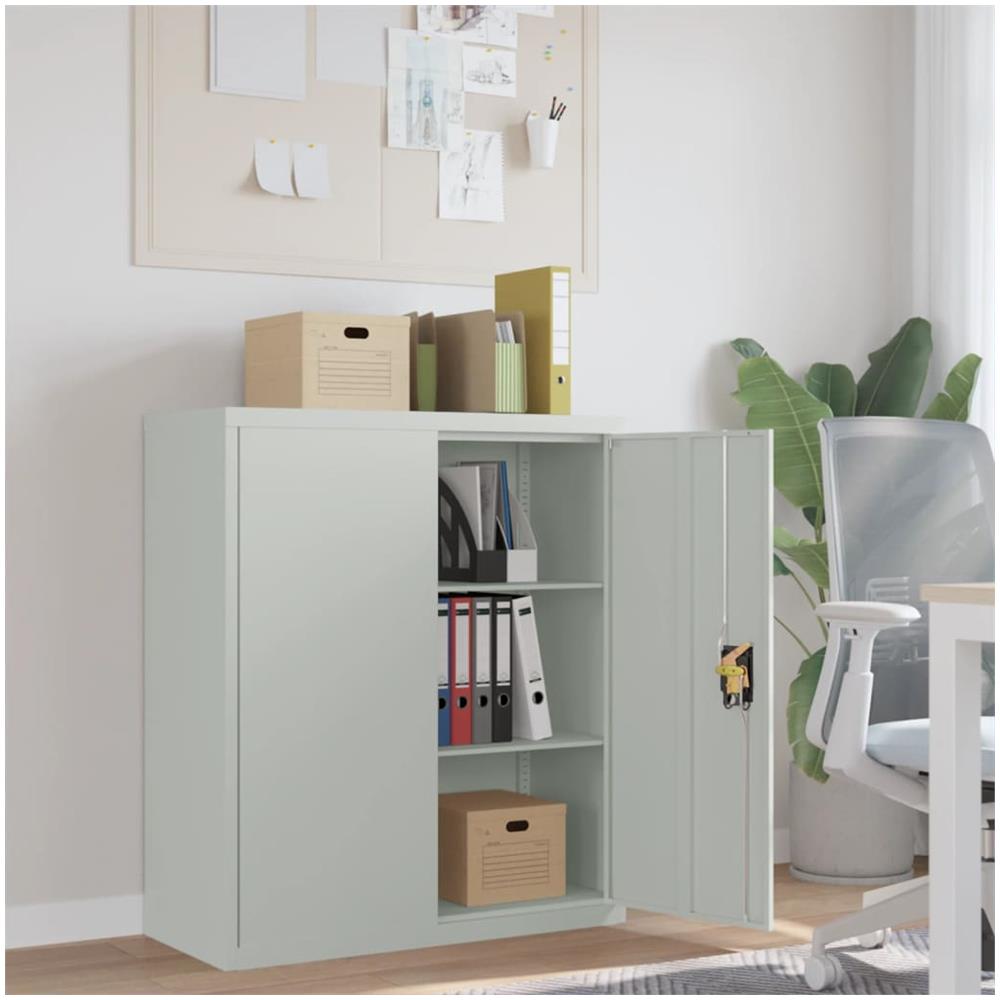 Armadio Classificatore Grigio Chiaro 90x40x105 cm in Acciaio - Foto 1