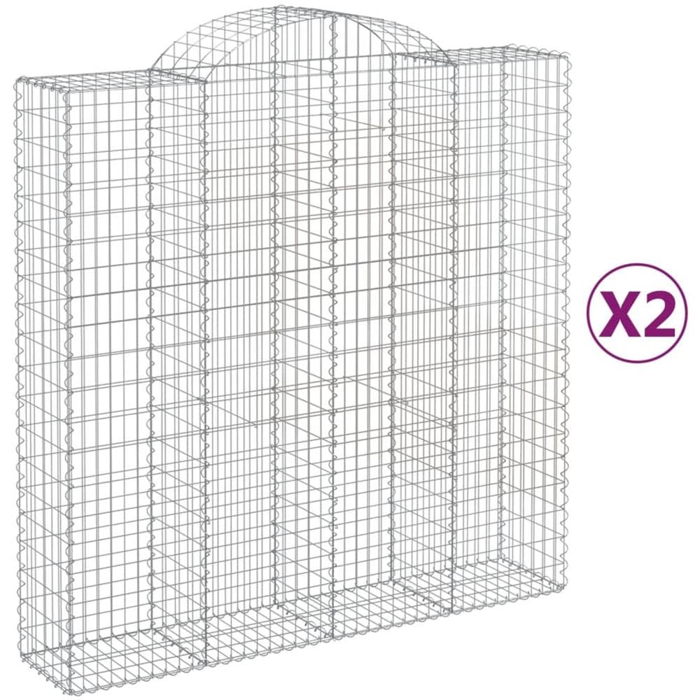 Cesti Gabbioni Ad Arco 2 Pz 200x50x200/220 Cm Ferro Zincato - Foto 2