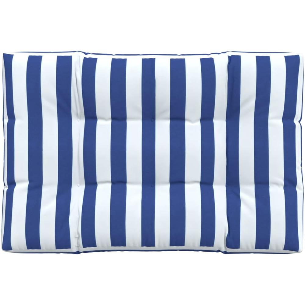 Cuscino Per Pallet Strisce Bianche E Blu 120x80x12cm In Tessuto - Foto 2
