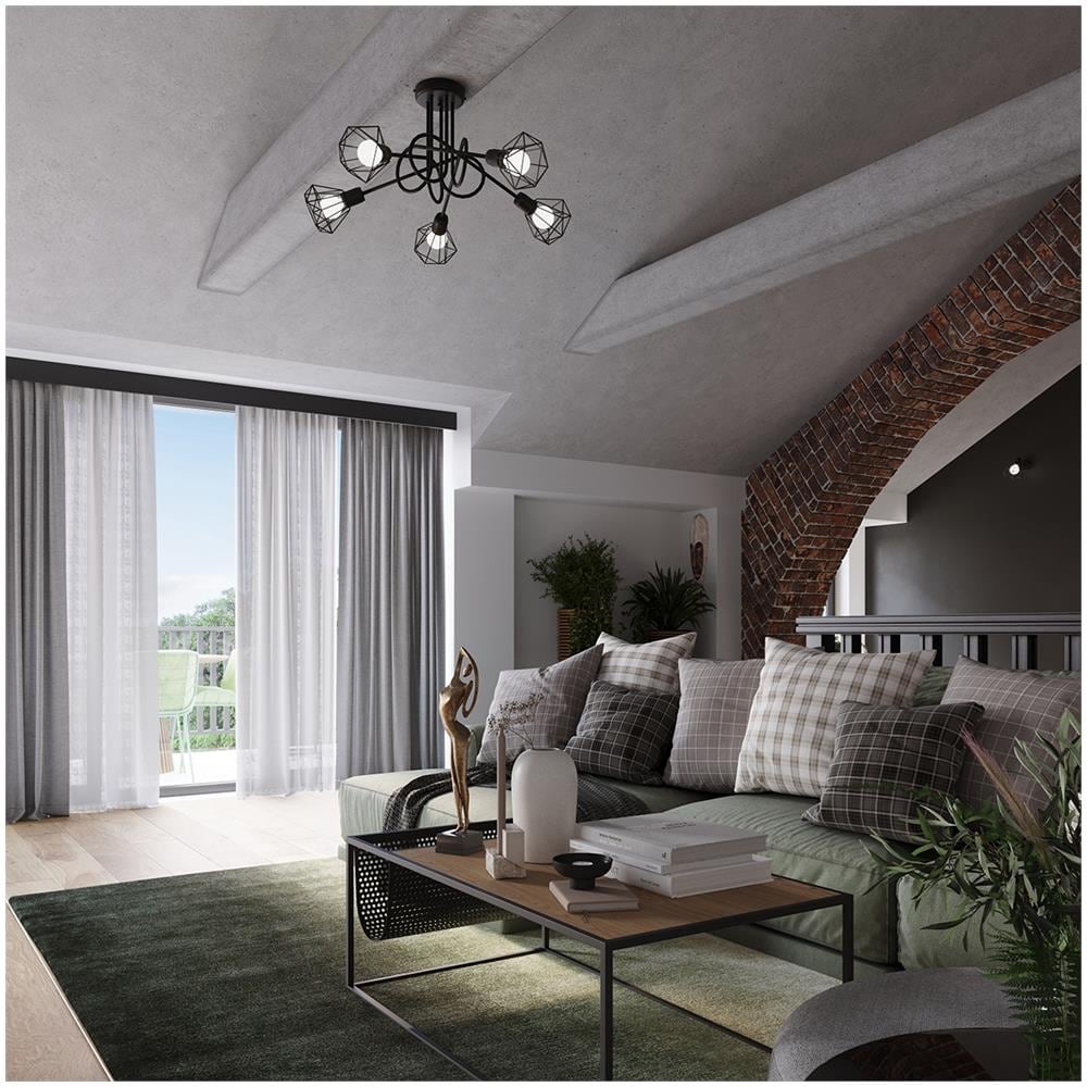 Sollux Lighting Lampada Da Soffitto Artemis 3 Nero Sl.1107 - Moderno Lampade Da Soffitto Nero 19x52x17 Cm - Foto 1