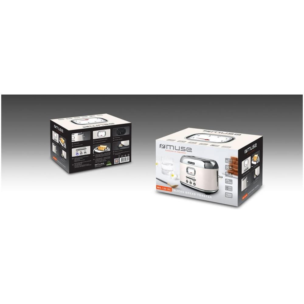 MS-120 SC tostapane 6 2 fetta /e 1000 W Bianco - Foto 4