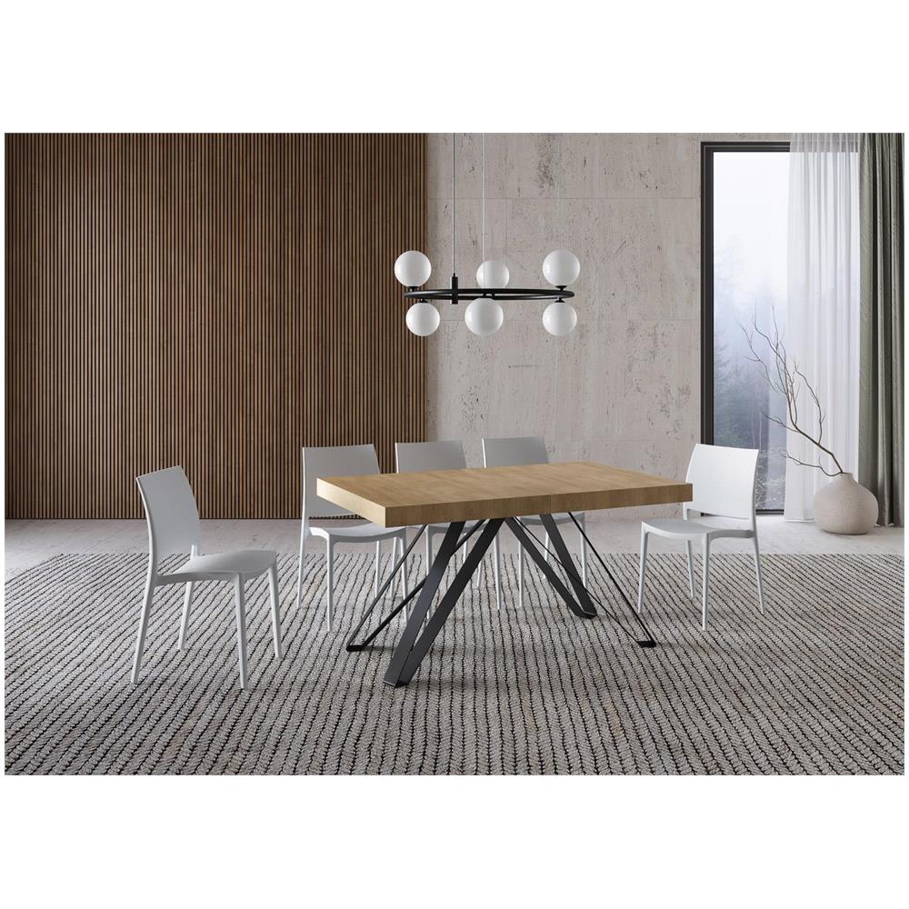 Tavolo allungabile 90x160/264 cm Terium quercia natura gambe antracite - Foto 2