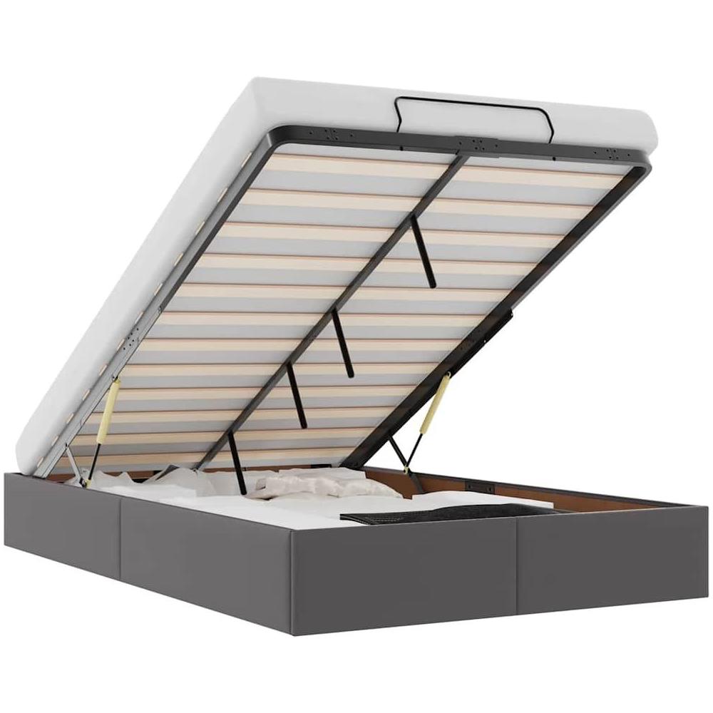 Struttura Letto Pouf senza Materasso 120x190 cm Similpelle - Foto 1