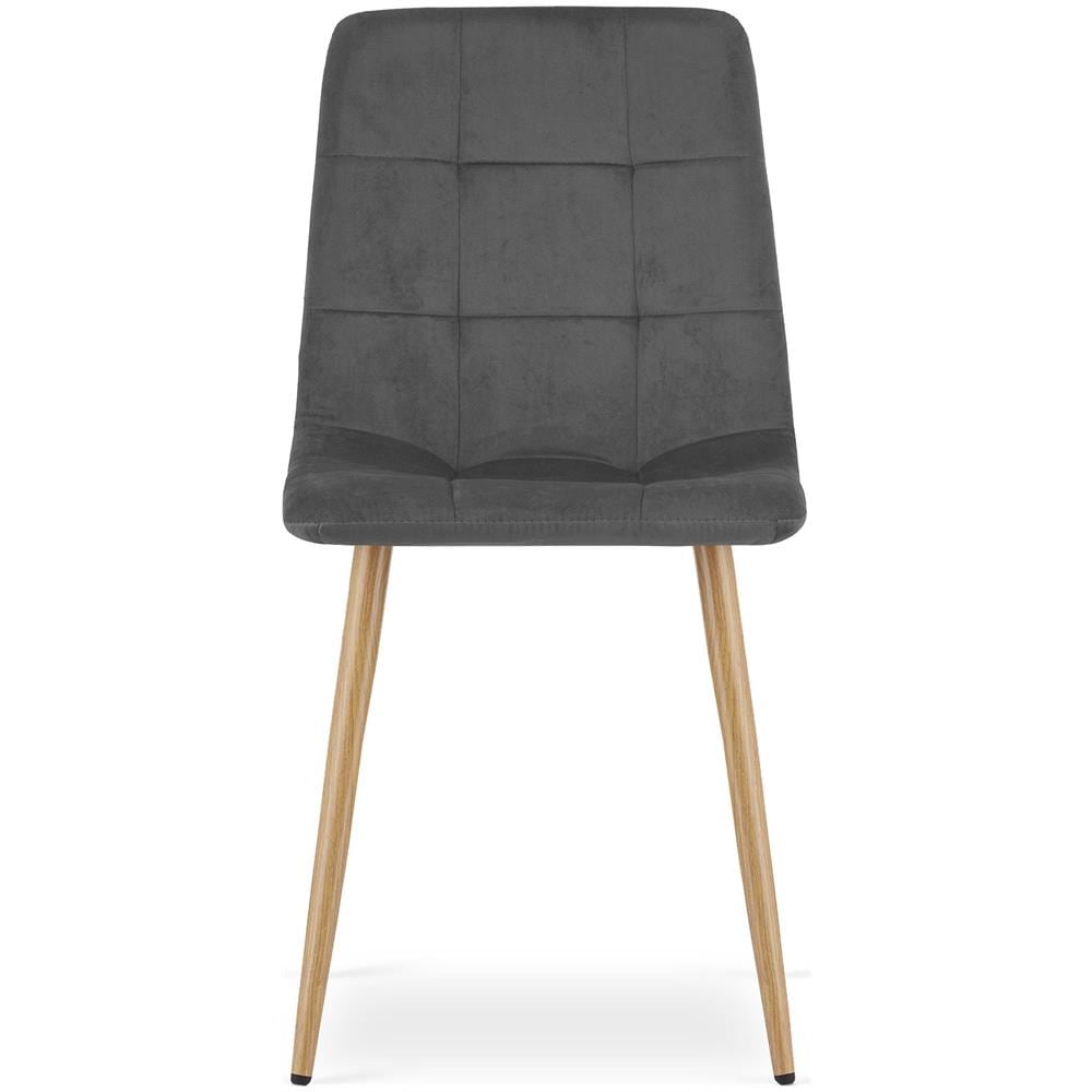 Sedia moderna imbottita in velluto grigio scuro PYRA - Foto 2